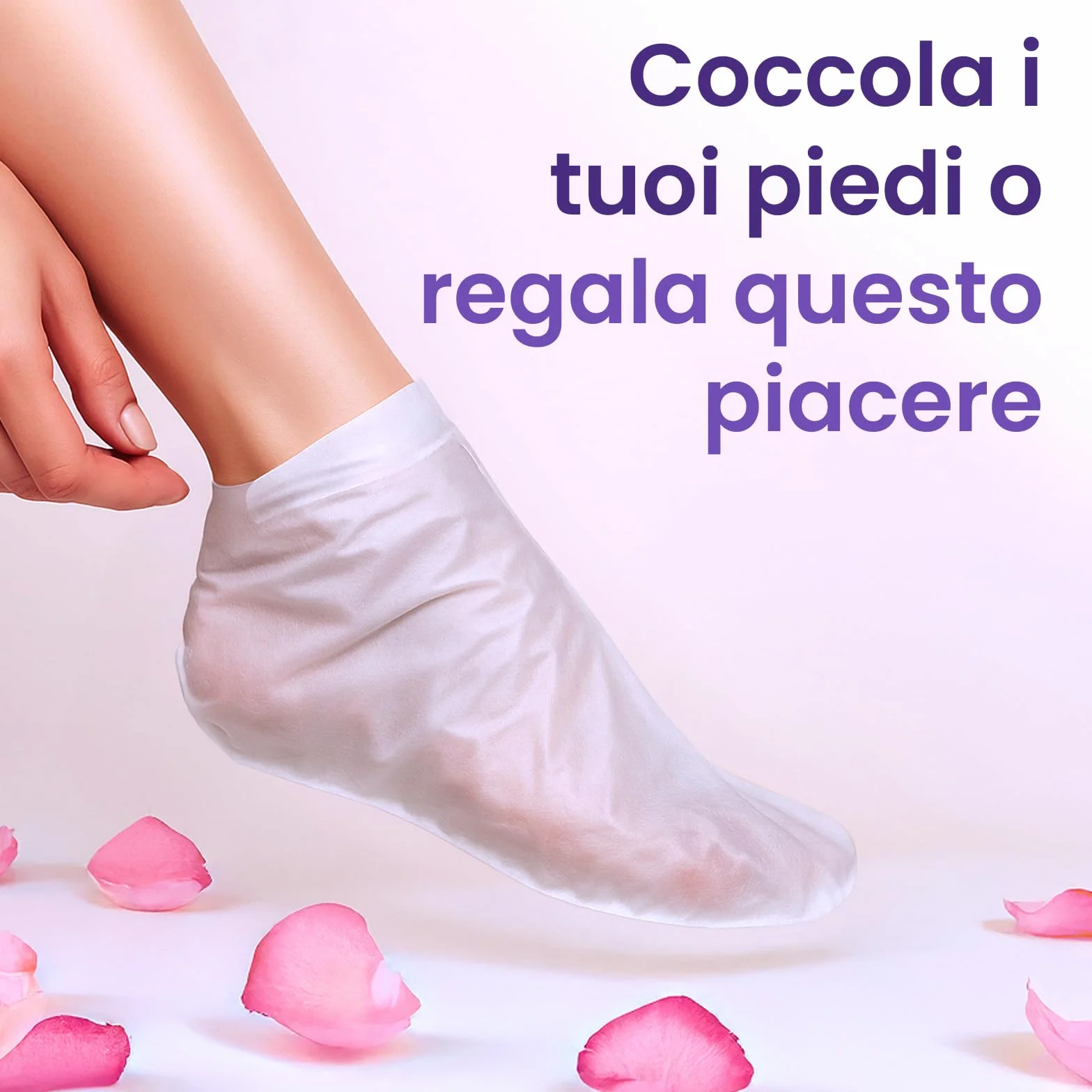 Maschera Piedi Esfoliante (6 Paia), Trattamento per Talloni Screpolati con Lavanda e Burro di Karité, Peeling Piedi Idratante per Uomo e Donna, Calzini Esfolianti Taglia Unica