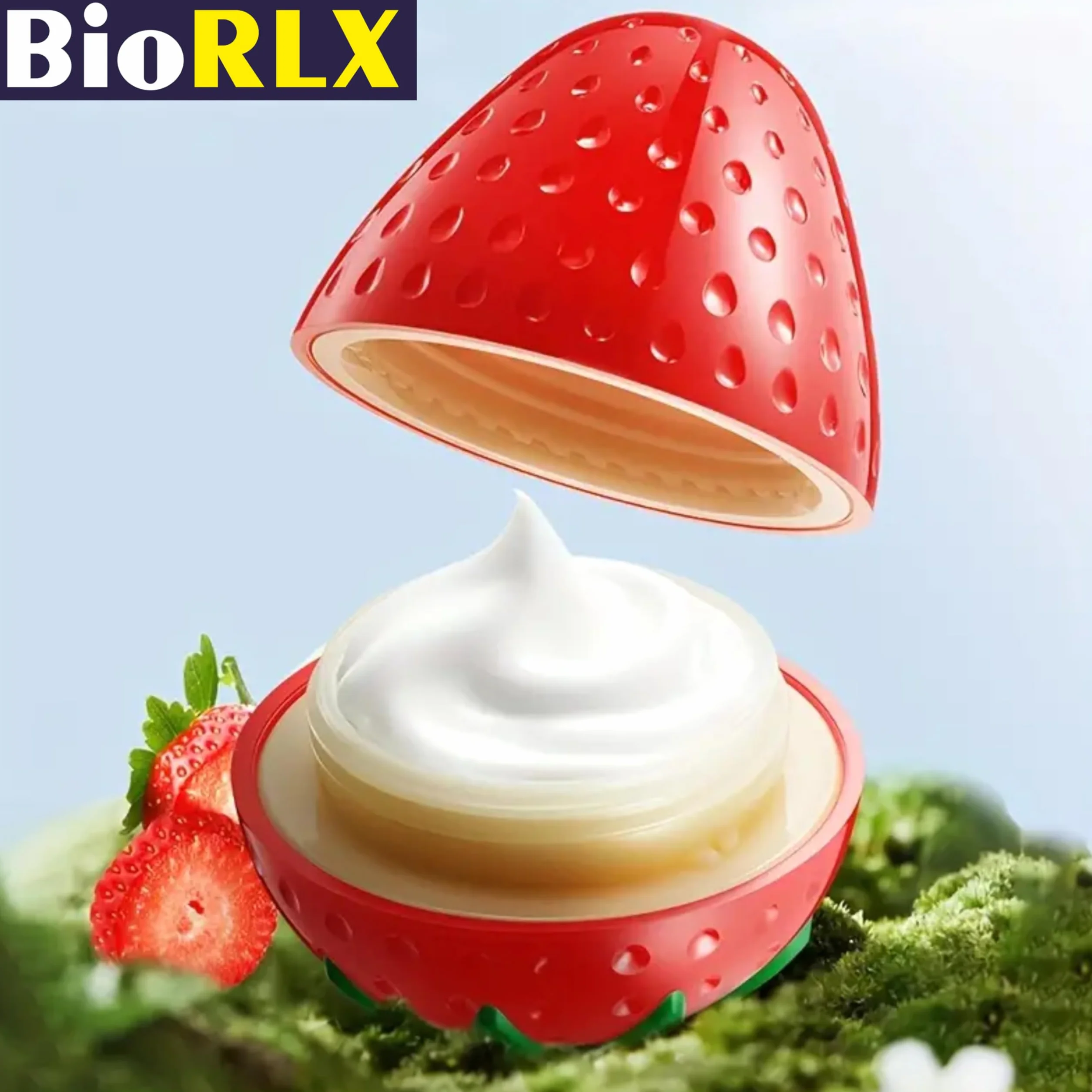 BioRLX Strawberry Milk Cream – Idratante mani idratante, leggero, idratante per mani e uomini, 30 g