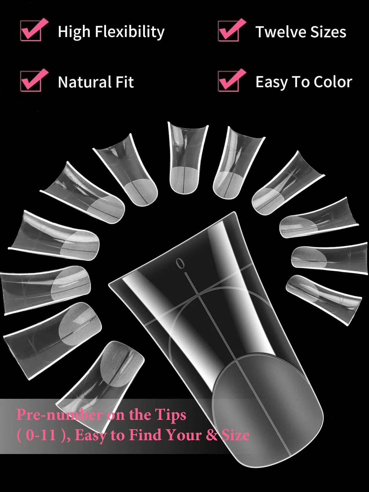 EBANKU 120 PCS Unghie Finte Nail System Dual Nail Form, Riutilizzabili Nail Dual Form Kit Nail Form Duck Shape Acrilico Tips Unghie con Scala Graduata per Unghie Strumenti