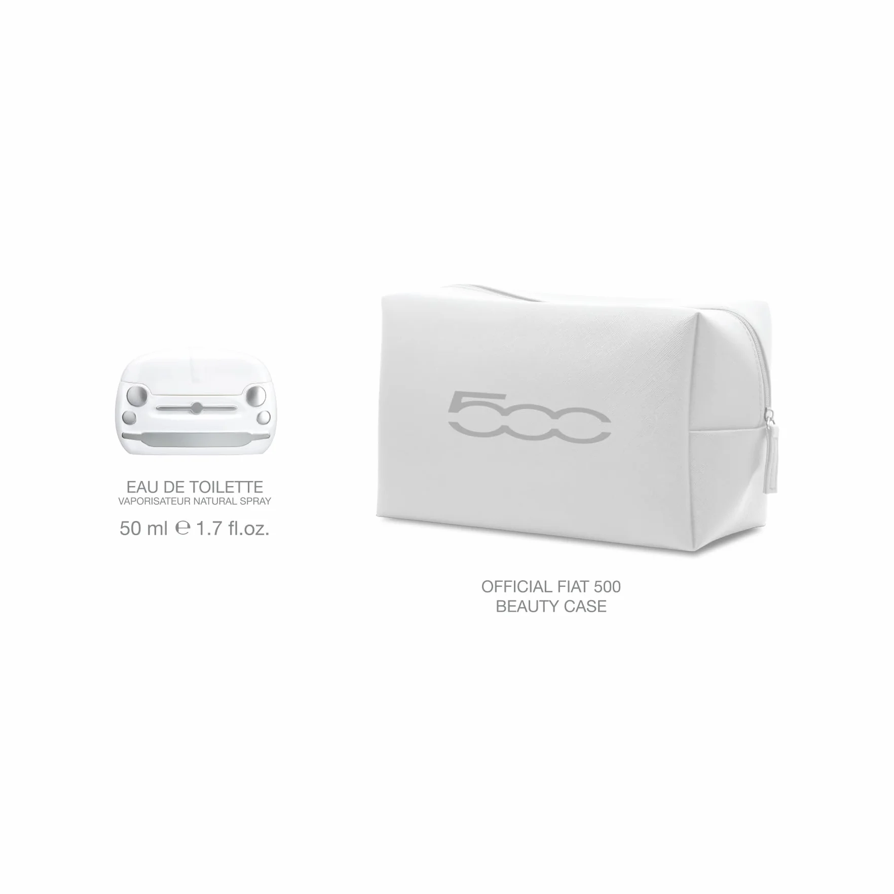 FIAT 500 HER | Confezione Regalo, Profumo Donna da 50ml con Beauty Case, Fragranza Fresca e Delicata