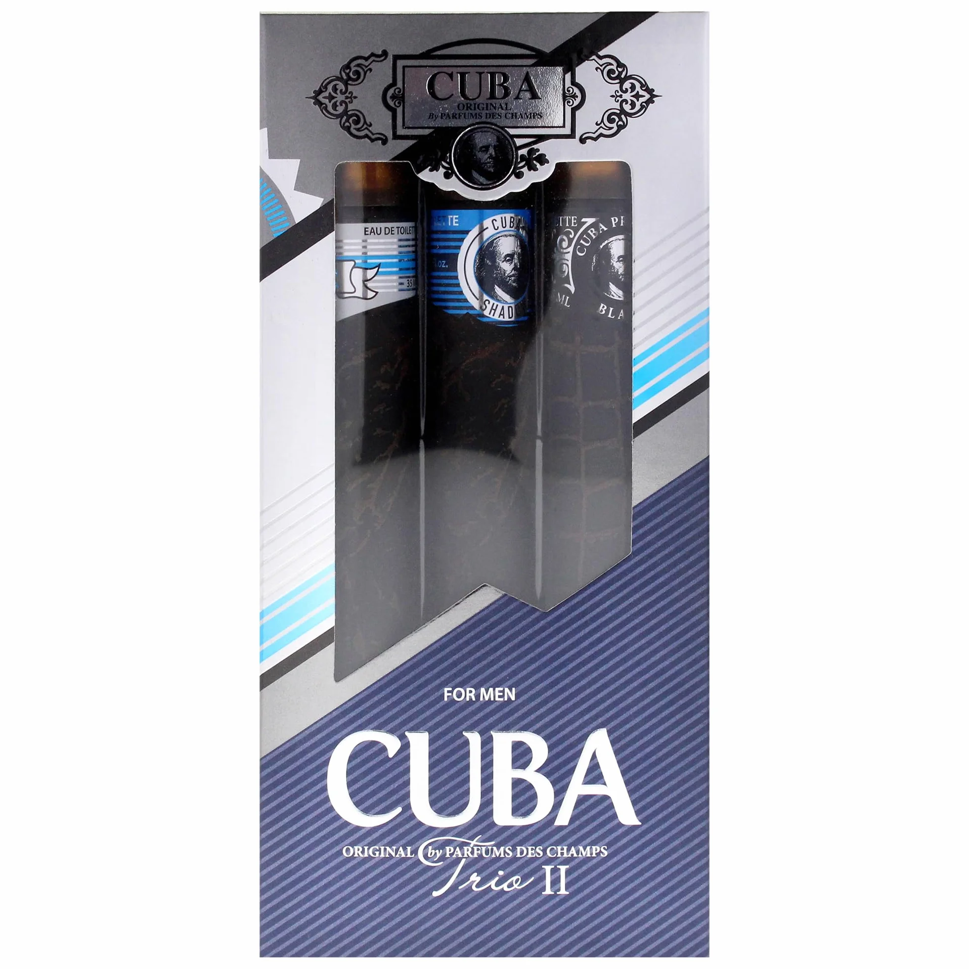 Cuba Set regalo profumo da uomo: Winner, Shadow, Prestige Black, 3 pezzi EDP spray da 33,2 g
