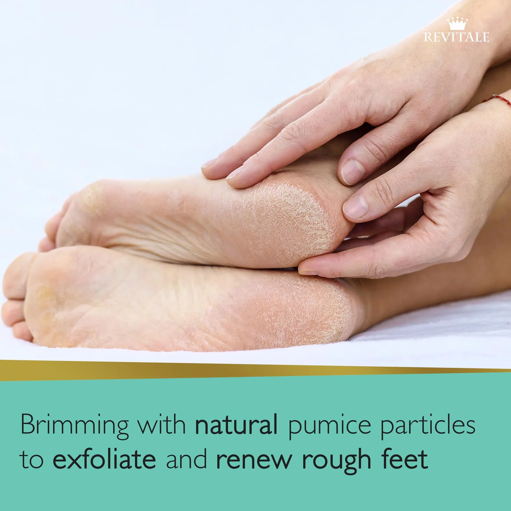 Revitale Advanced Sapone Esfoliante per Piedi con Menta Piperita e Pomice – Barra Esfoliante e Rivitalizzante per i Piedi