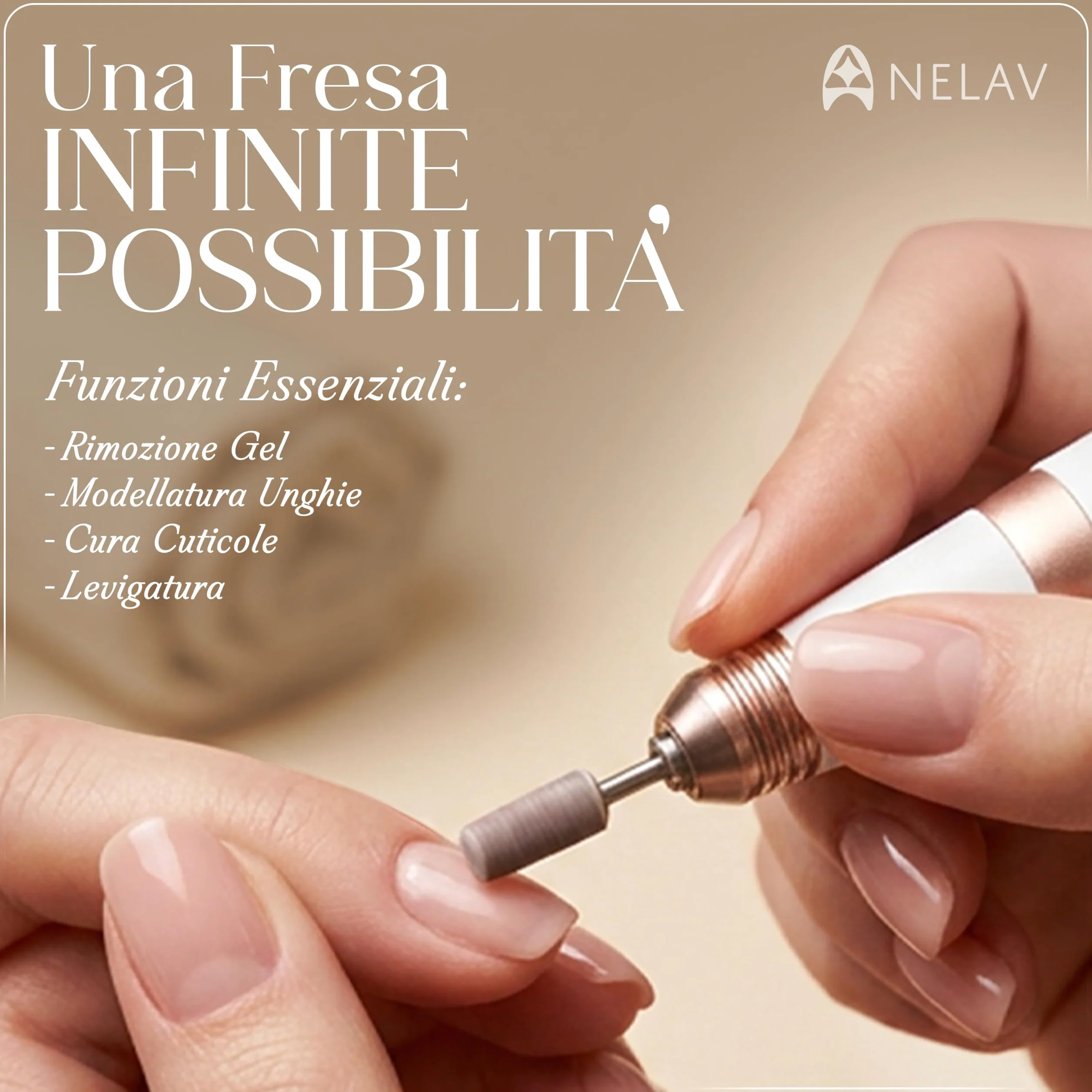 Fresa per Unghie Professionale Ricaricabile USB 6 Testine