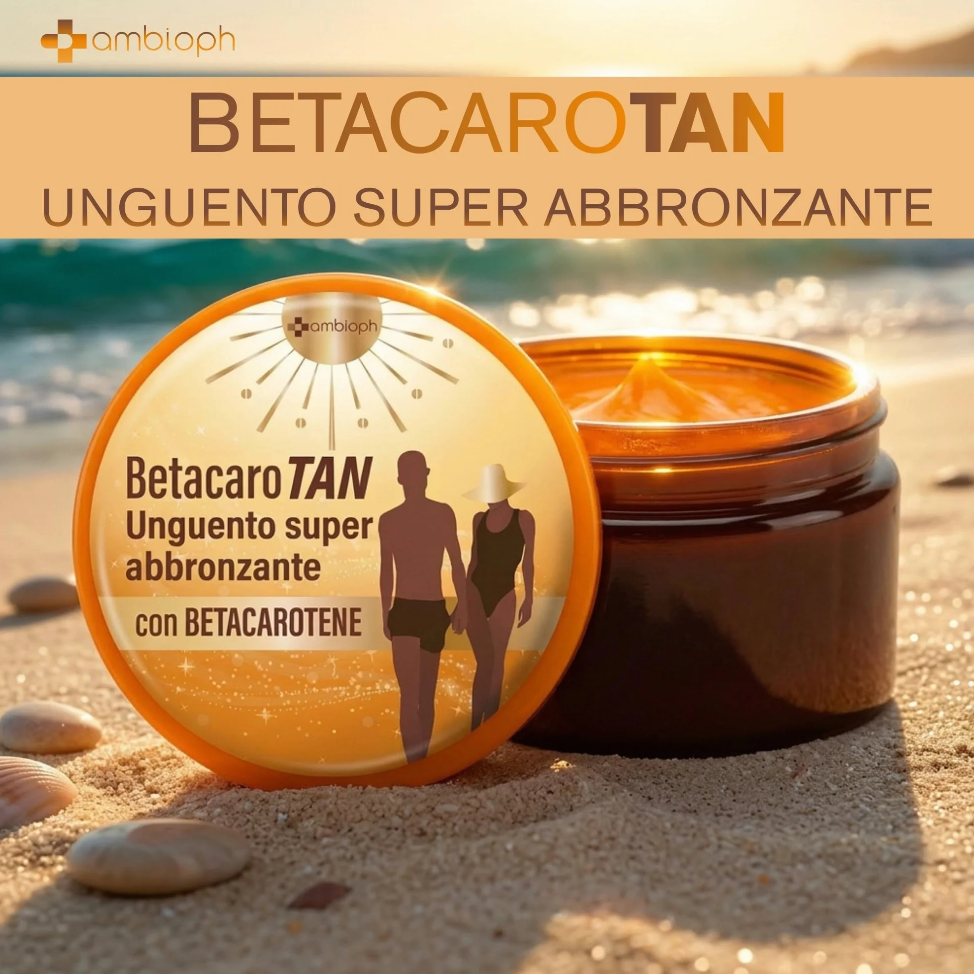 Crema Abbronzante Corpo Acceleratore con Betacarotene Vitamina E Olio di Ricino e Mandorle Dolci