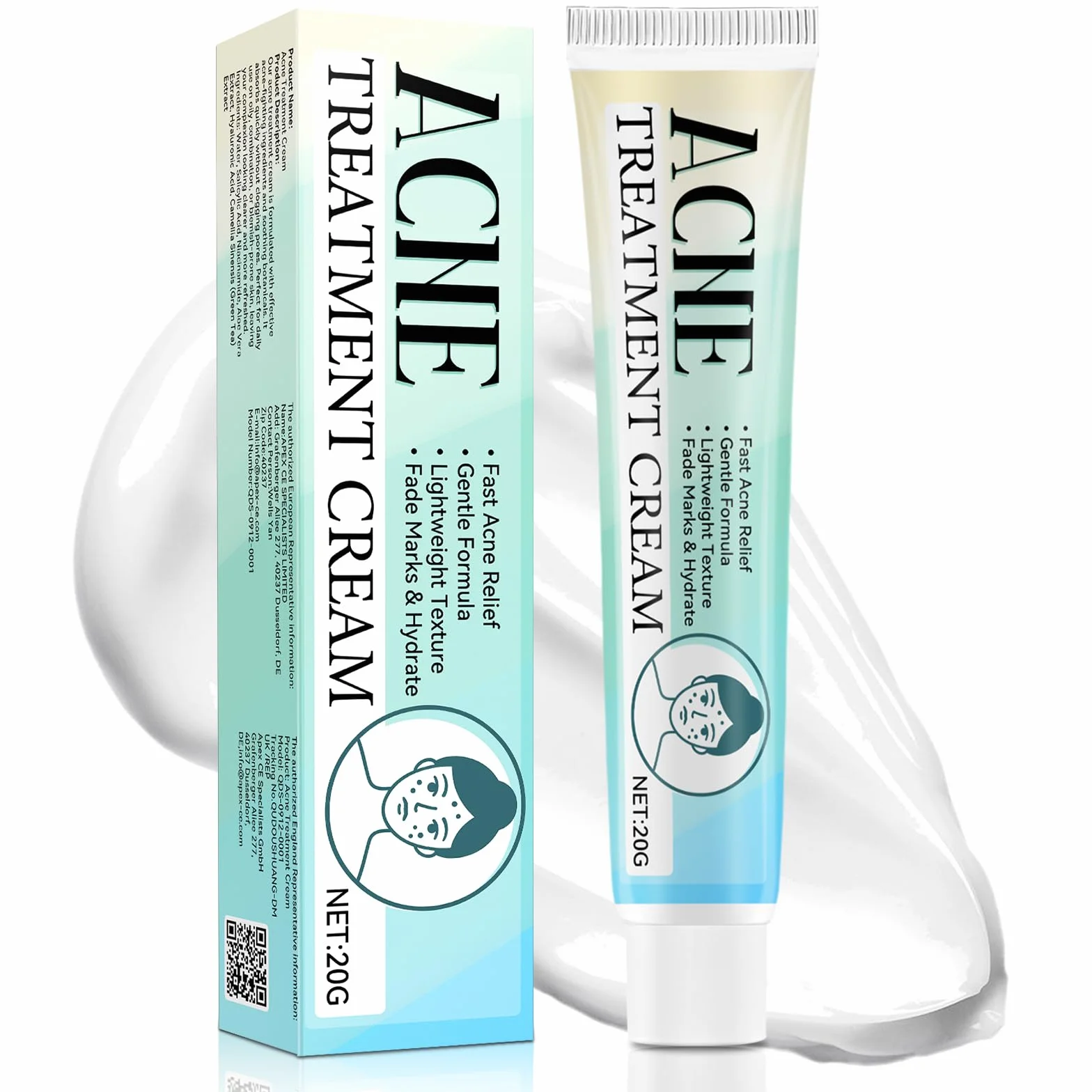 Crema Brufoli Viso, Crema Acne Potentissima, Cura per Brufoli e Imperfezioni, Riduce Subito Acne e Brufoli, Punti Neri e Rossori, Adatta a Tutti i Tipi di Pelle e Età,per la Pelle di Viso e Corpo