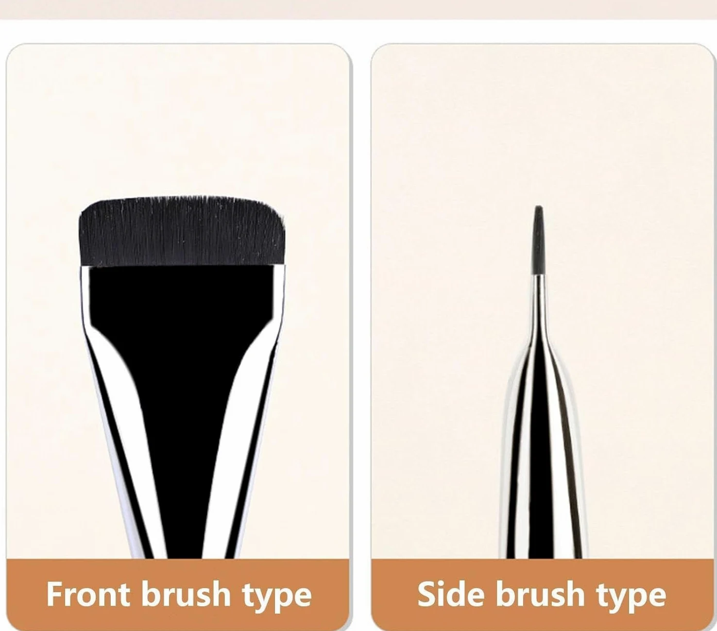 Pennello piatto per make-up per fondotinta, pennello piatto per correttore, ultra sottile, pennello per cipria, pennello per fondotinta, pennello per cosmetici