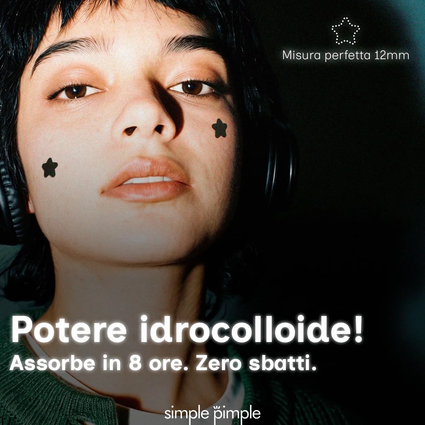 Pimple Patch Invisibile, Patch Brufoli Acido Salicilico, Tea Tree e Centella Asiatica | Cerotti Brufoli Idrocolloidali, Pimple Patches per Asciugare ed Eliminare le Impurità (36, Black)