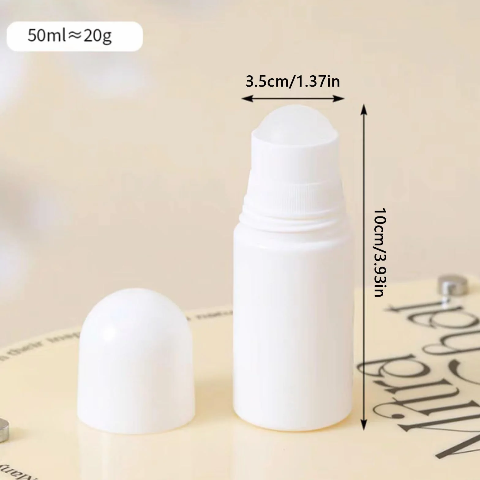 chenyu 10 Pezzi Deodorante Rollon Vuote 50 ml Flaconi Deodorante Roll-On Ricaricabili Adatto per Crema Idratante con Profumo di Protezione Solare Agli Oli Essenziali