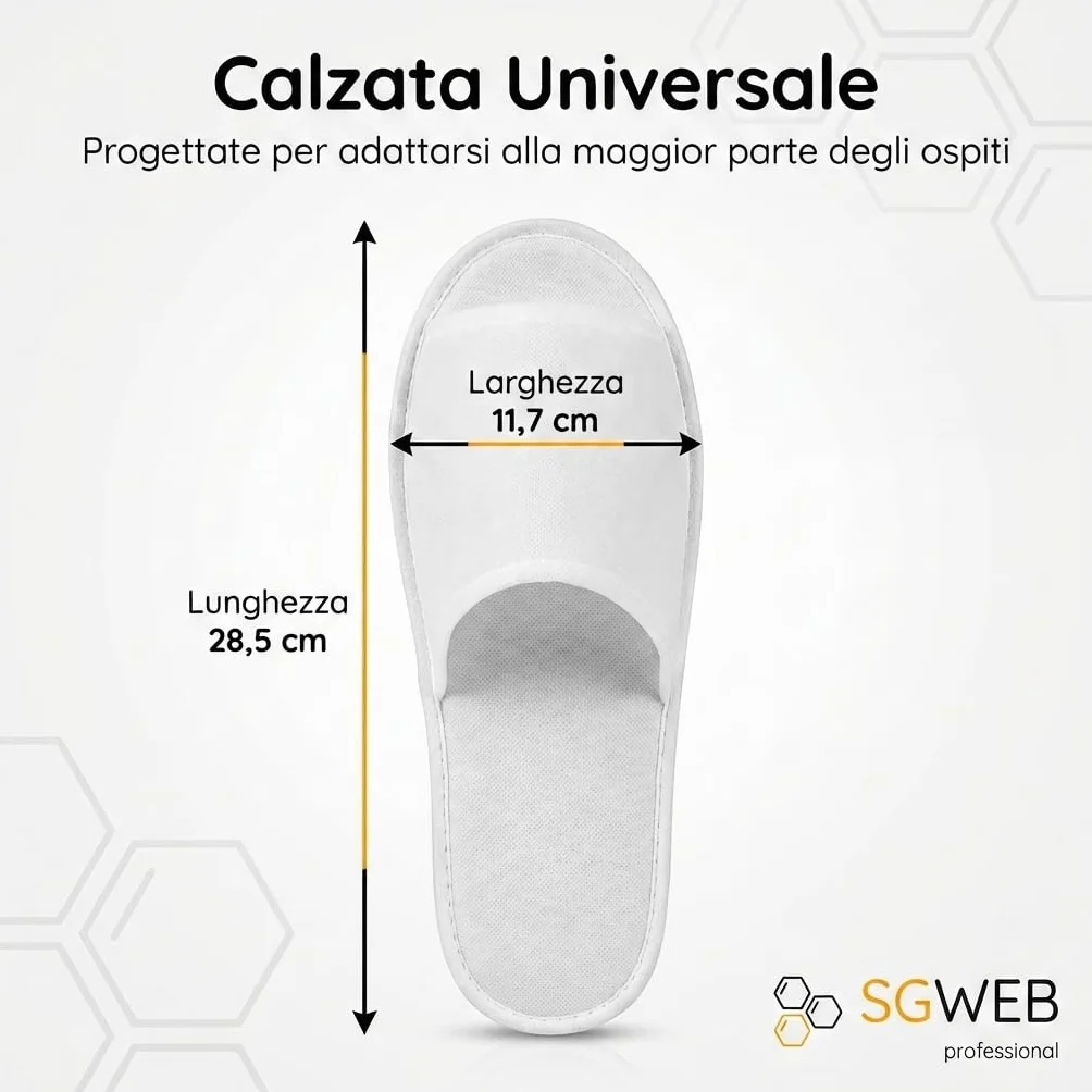 Ciabatte di Cortesia per Hotel TNT 28,5 x 11,7 cm Antiscivolo Bianco Monouso