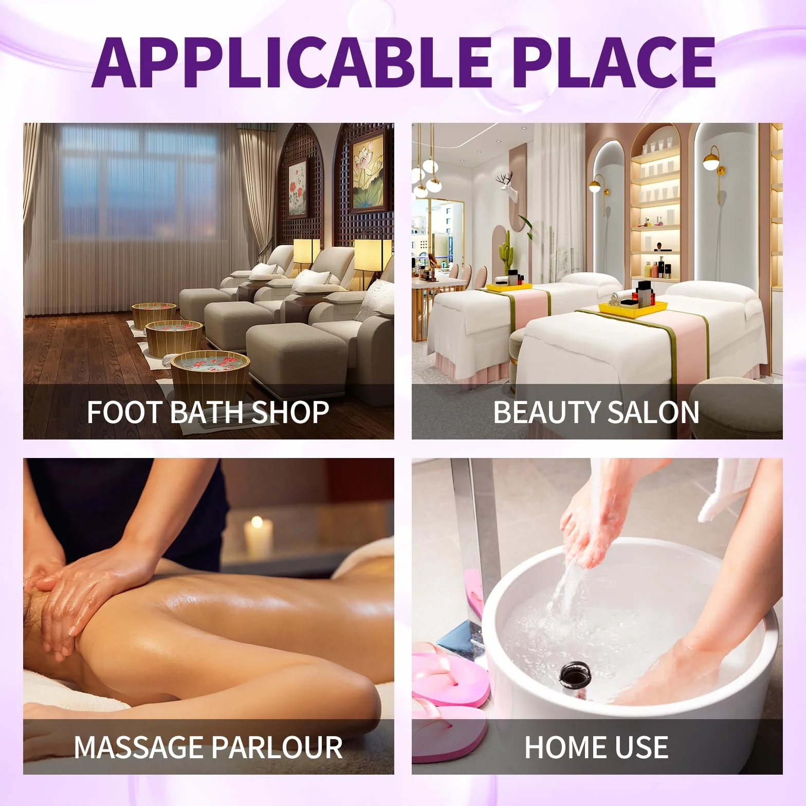 Set per bagnare i piedi: sale da bolla, scrub allo zucchero, maschera per massaggio, lozione per massaggi in una scatola, kit spa per piedi asciutti a 4 fasi, ammorbidisce calli, piedi