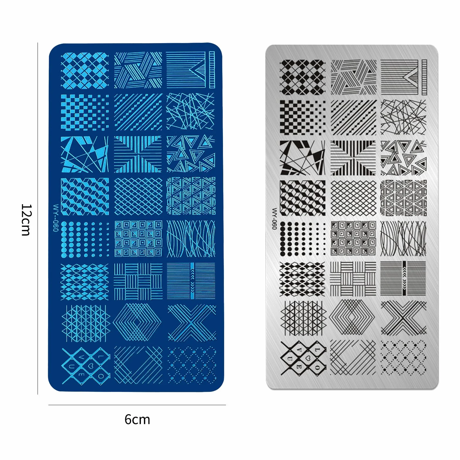 MWOOT 6 Pezzi Stamping Nail Art, Stampa Leopardo Geometria Fiore Foglia Stencil Unghie Nail Art, Unghie Piastre Manicure Nail Piastra, Unghie Timbro Scraper Piatti Templates per Decorazione Unghie