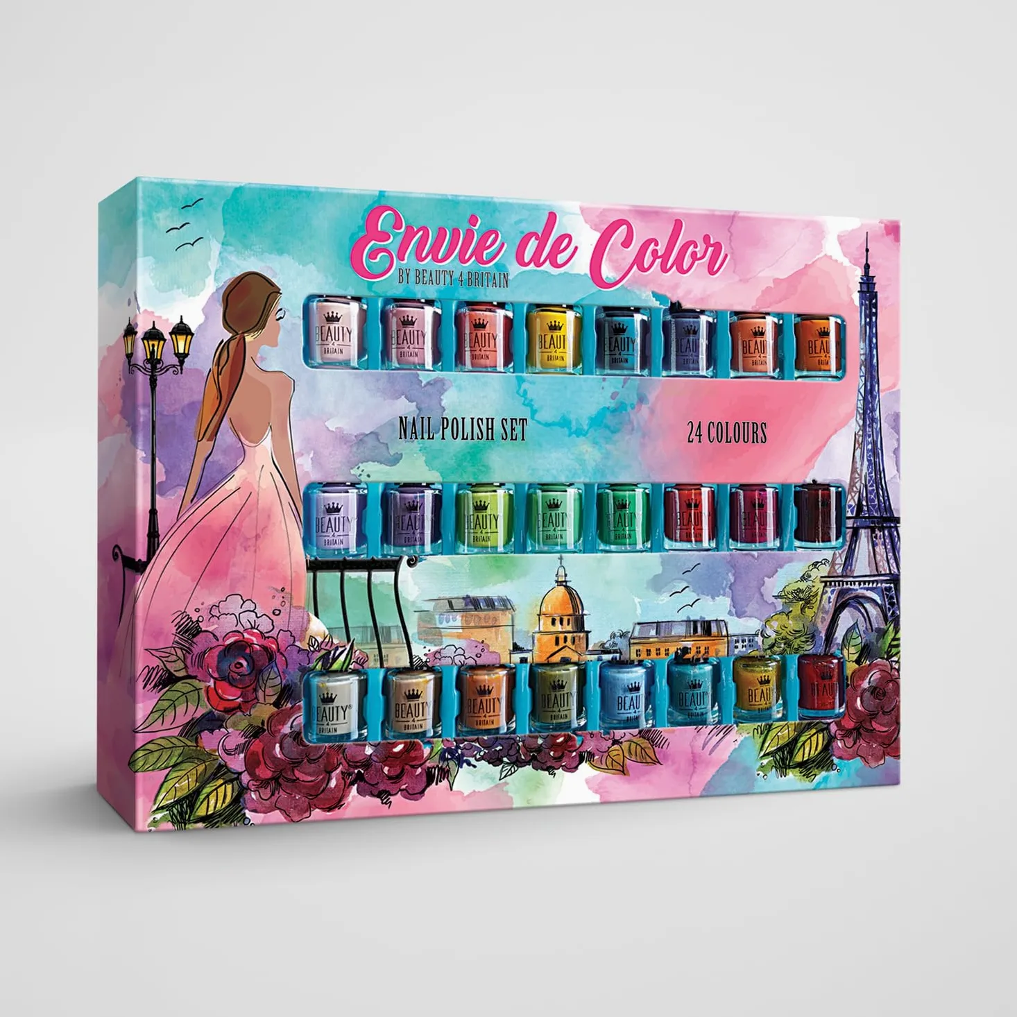 Set di 48 Smalti Per Unghie 48 Colori Diversi Moderna Bottiglia Regalo Perfetto 5ml (A+B)