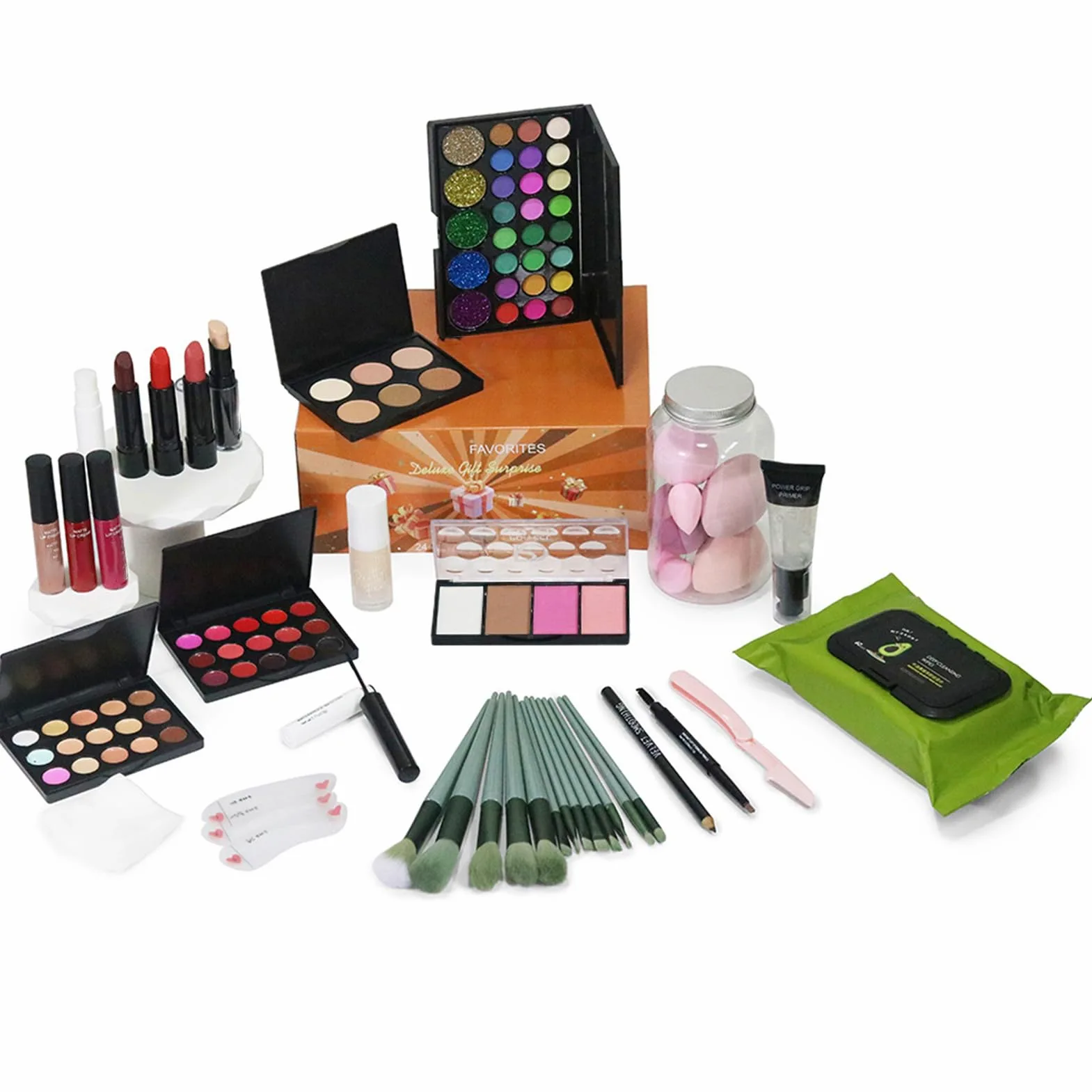 Set Per Trucco Professionale - Kit Completo Per Trucco Da Viaggio Per Estetista Da 24 Pezzi | Pacchetto Iniziale Trucco Multiuso | Kit Trucco Per Adulti Per Ragazze | Set Di Cosmetici Per Uomo E Donna