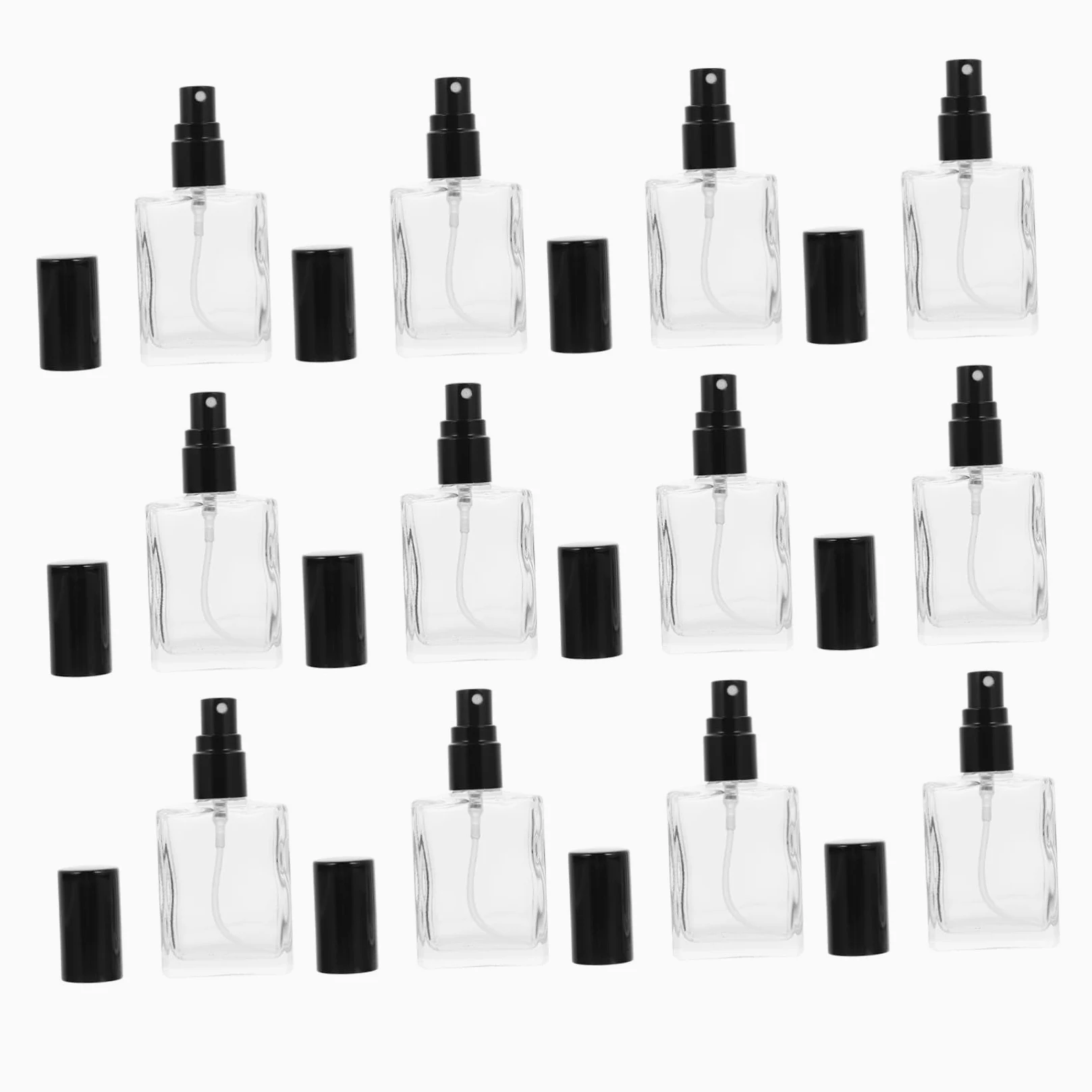 FRCOLOR 12 Pezzi Bottiglie Spray per Profumo da 15ml in Trasparente, Portatili e Leggere, Adatte per Varie Soluzioni, per Chi Viaggia Spesso