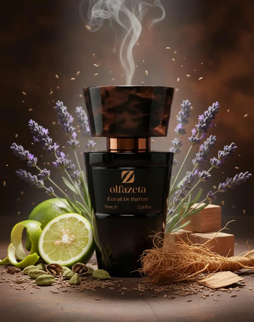 Olfazeta Eau de Parfum da uomo, 70 ml, codice 020, speziato e sensuale, con cardamomo, legno di cedro e lavanda