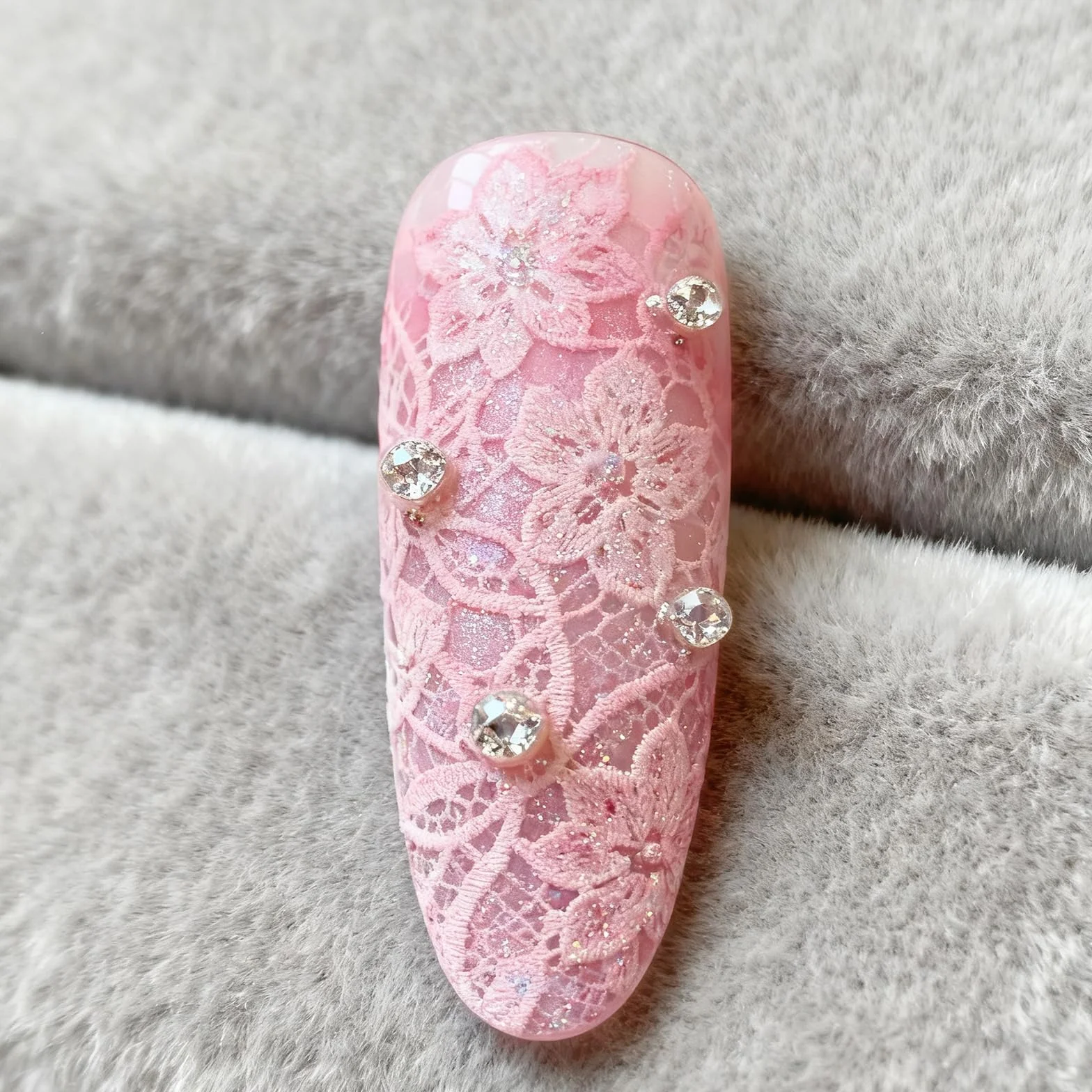 Stampo per Unghie in Pizzo 3D, Stampo in Silicone Ciondoli Unghie Decorazione Manicure Y2K Forniture Fai Da Te for Principianti e Professionisti
