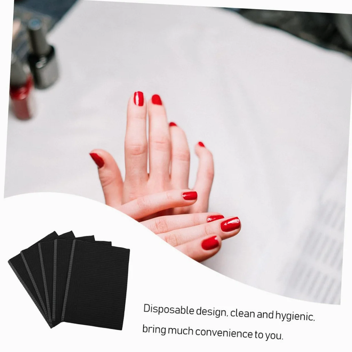 MAGICLULU Tovaglia Monouso per Nail Art in Carta 125 Pezzi Tovaglia per Manicure Resistente a Tre Strati Assorbente e Pieghevole per Saloni di Bellezza e Uso Professionale