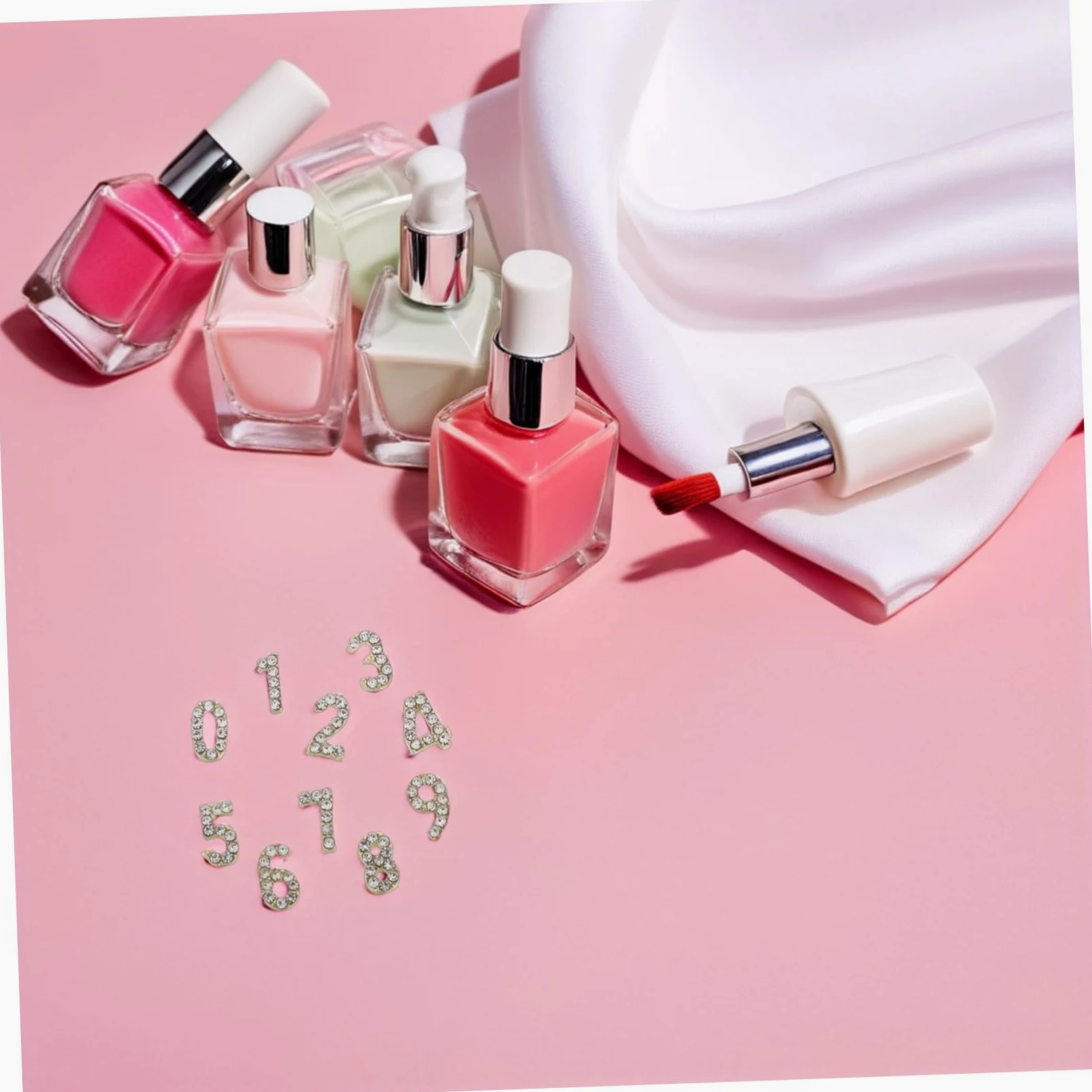 100 Pezzi Di Per Unghie Gioielli Per Unghie Con Numeri Haoshi Per Nail Art Con Numeri Ciondoli Per