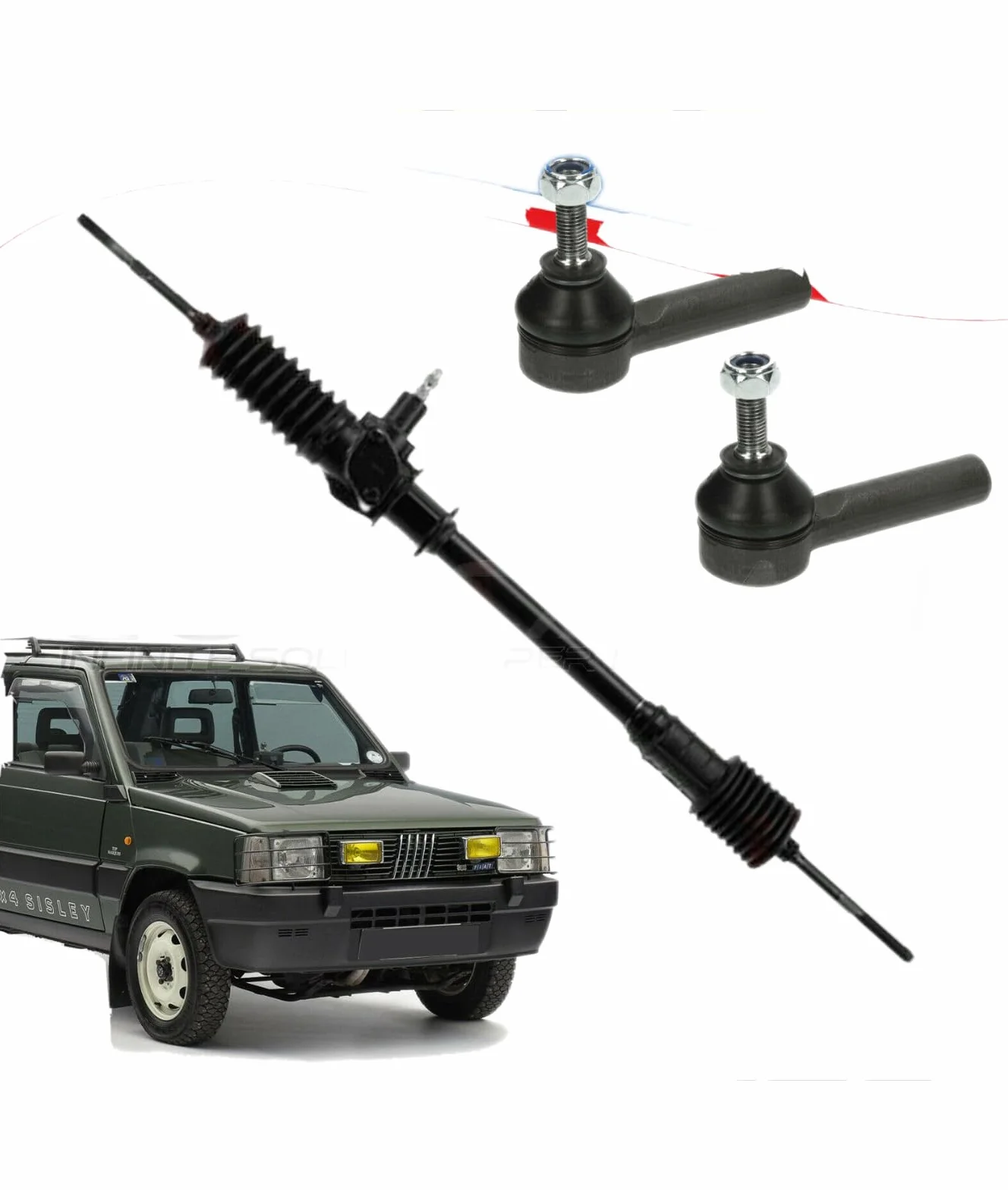 Scatola Sterzo Guida Compatibile Fiat Panda 86-03 4x4 E 4x2 con Testine