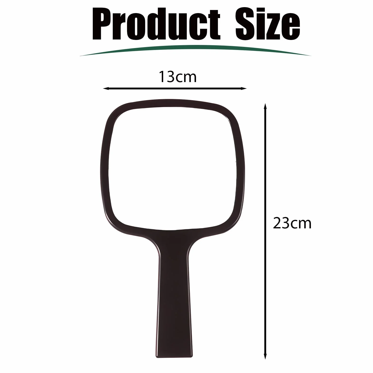 Specchio professionale a mano con manico ergonomico, forma rotonda, specchio portatile per trucco, specchio piccolo per taglio capelli dietro, uso dentale e barbiere, specchio per viaggio