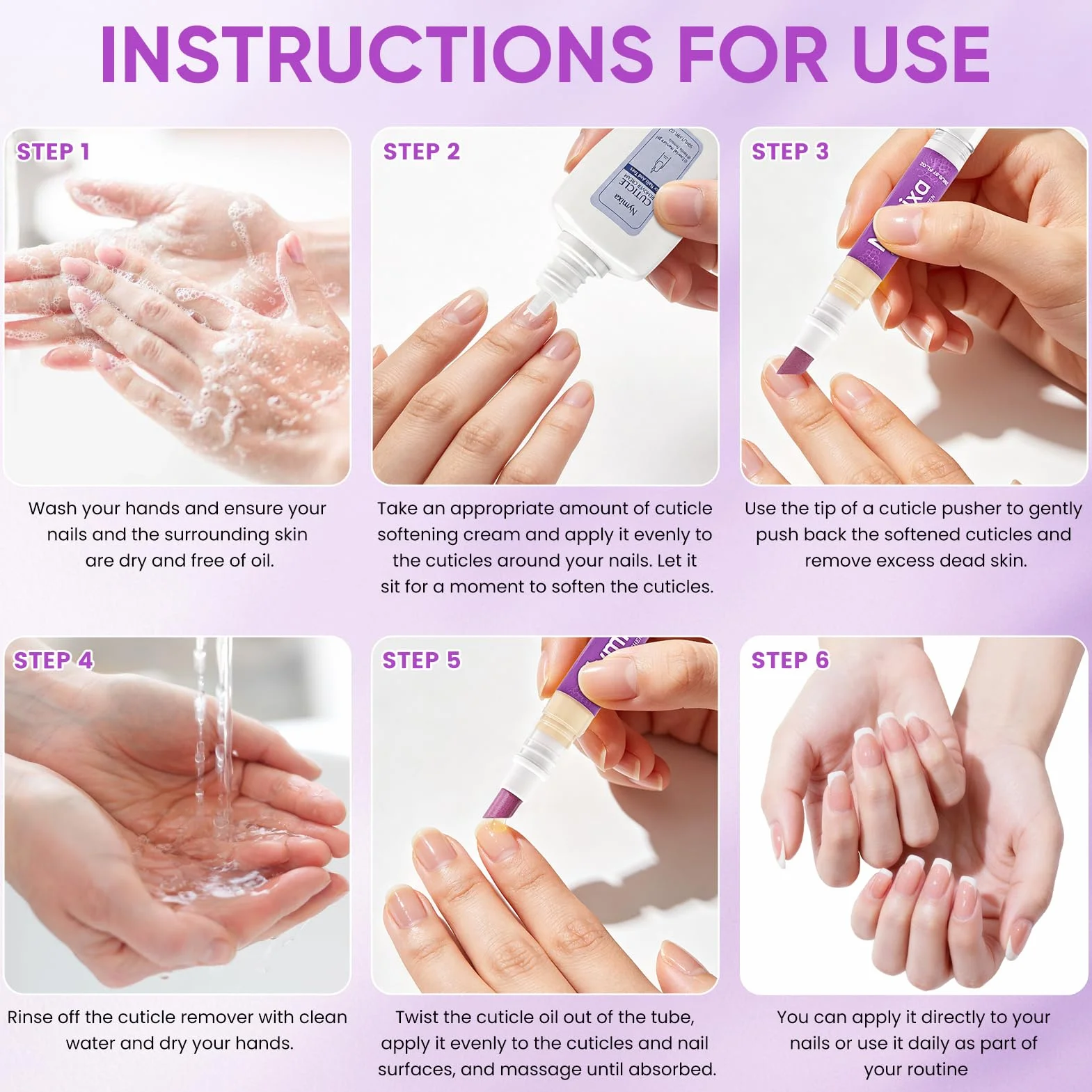 Set per la cura delle unghie 2 pezzi, penna per la cura delle unghie, rimuovi cuticole, penna per olio per cuticole 3 in 1, per riparare unghie screpolate e secche