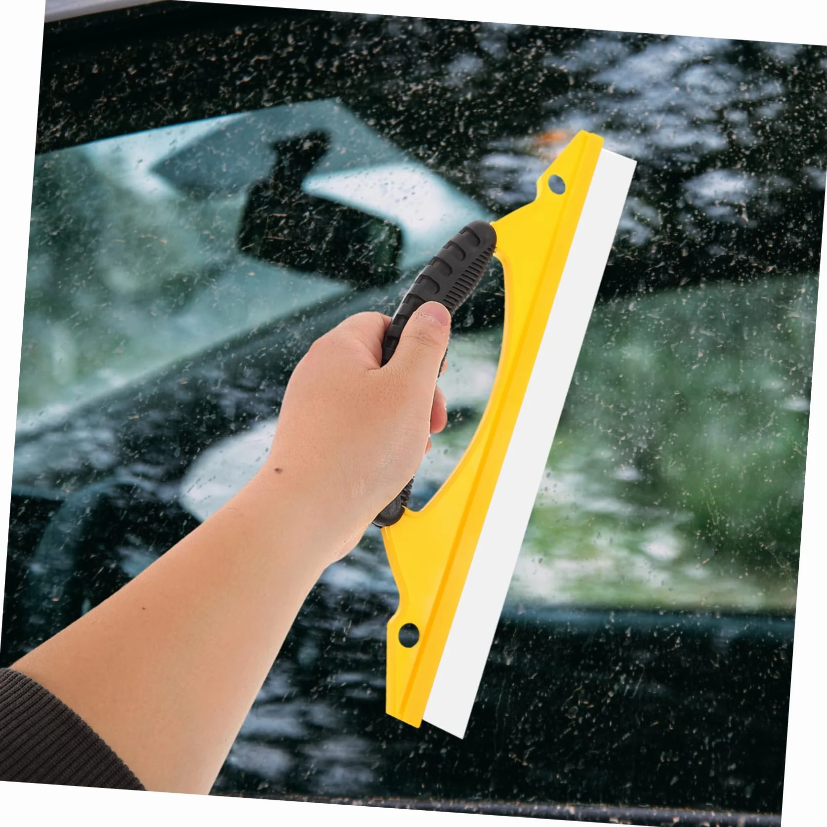 Tergivetro Silicone Per Auto Raschietto Per Vetri Strumento Ergonomico Pulizia Finestre Specchi Rimuove Detriti Senza Striature Manutenzione Veicolo