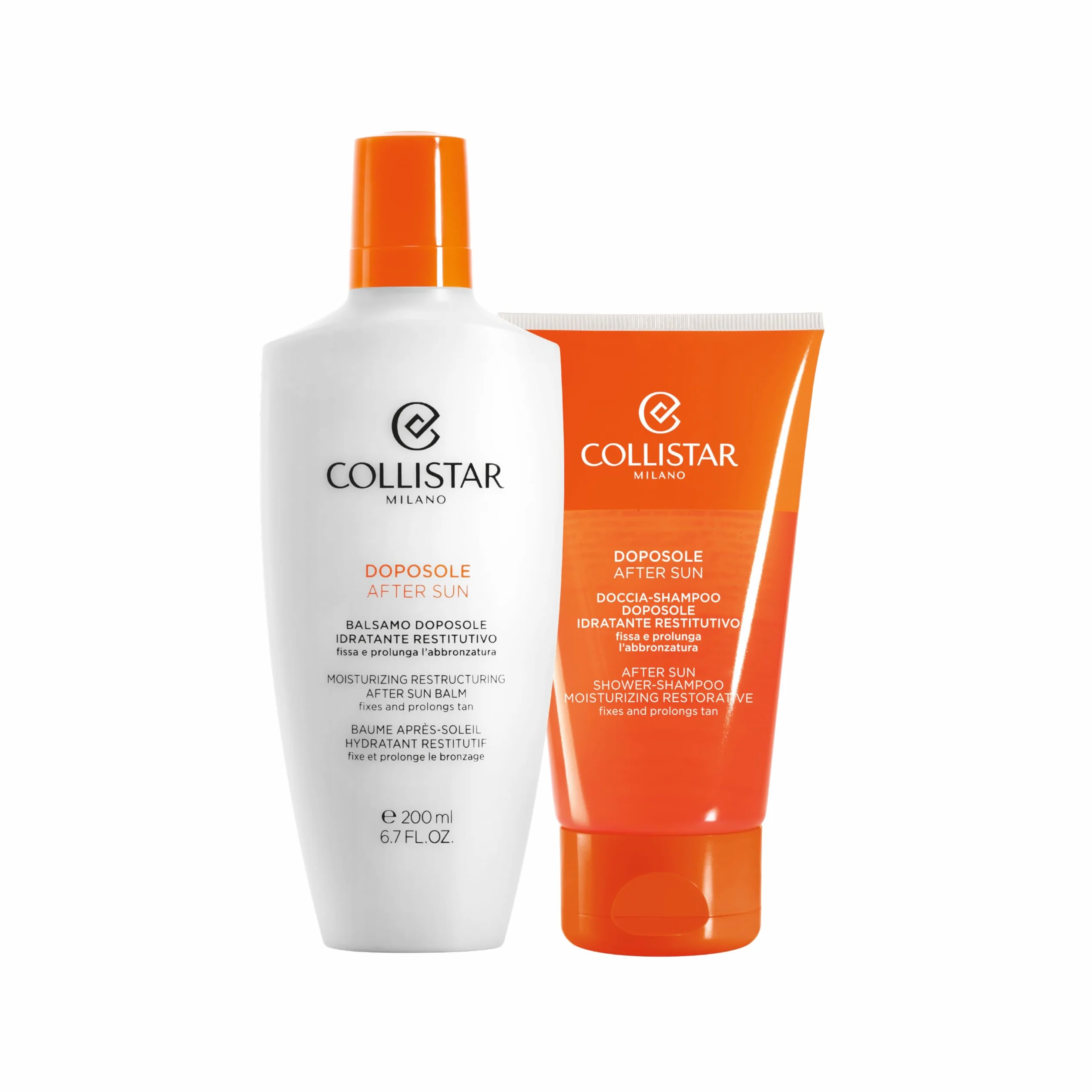 Collistar Cofanetto Regalo Doposole, Balsamo Idratante Restitutivo 200ml + Doccia-Shampoo Doposole 150ml,Lenisce la Pelle, Prolunga l'Abbronzatura