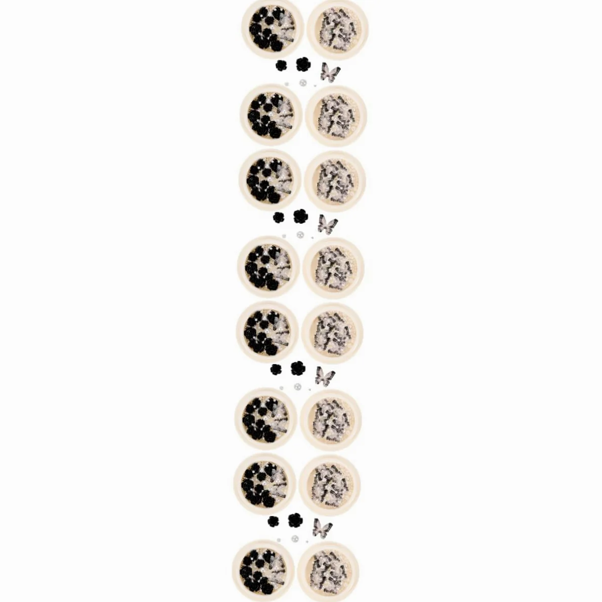 VALICLUD 4 Set Shinestone Di Nera Ciondolo Kit Di Strass Per Unghie Cristalli Adesivo Decorazioni Unghie Ciondoli Per Unghie Luccicanti Gemme E Gioielli Resina 4 Scatole*4