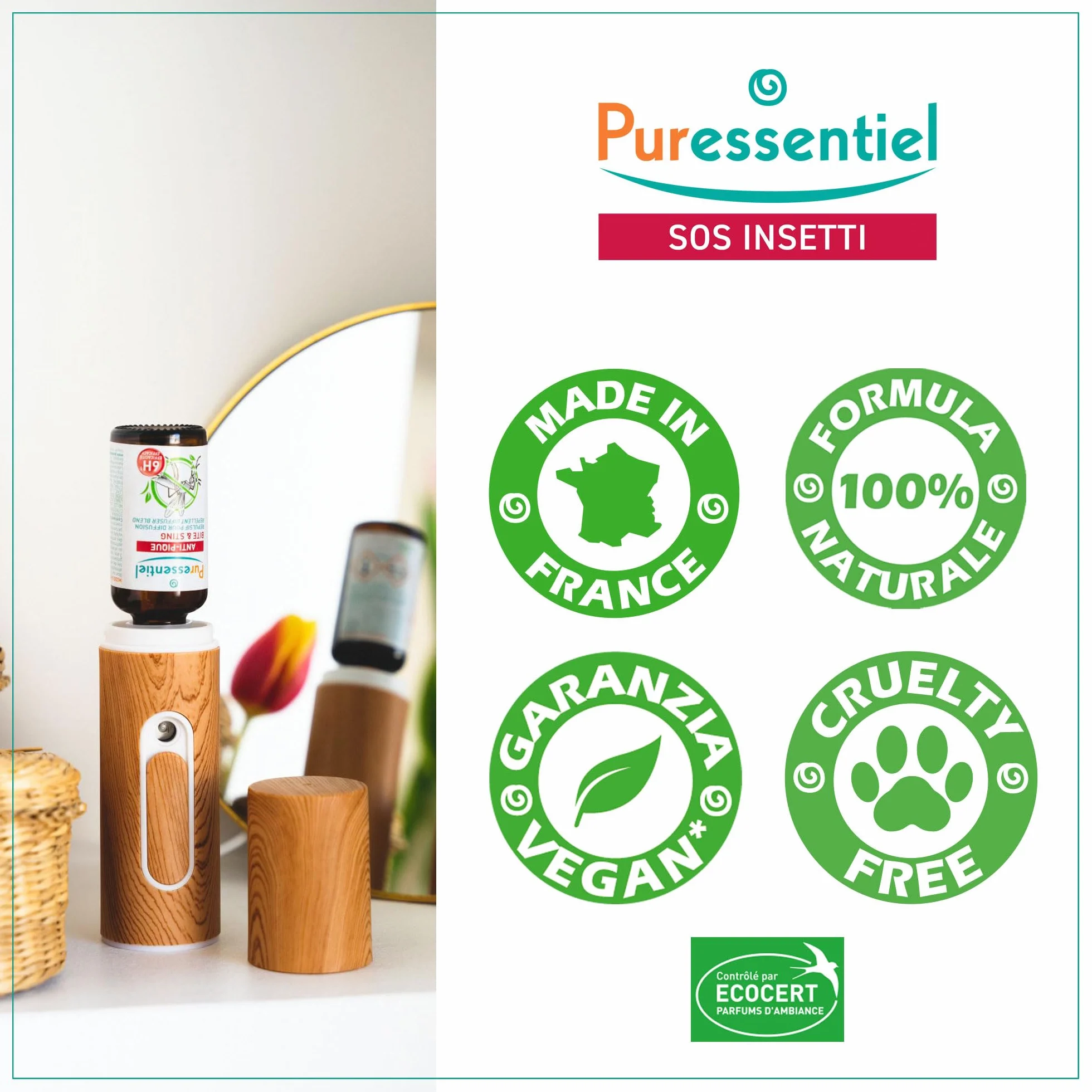 Puressentiel SOS PUNTURE Oli Essenziali 100% puri naturali antizanzare 30 ml