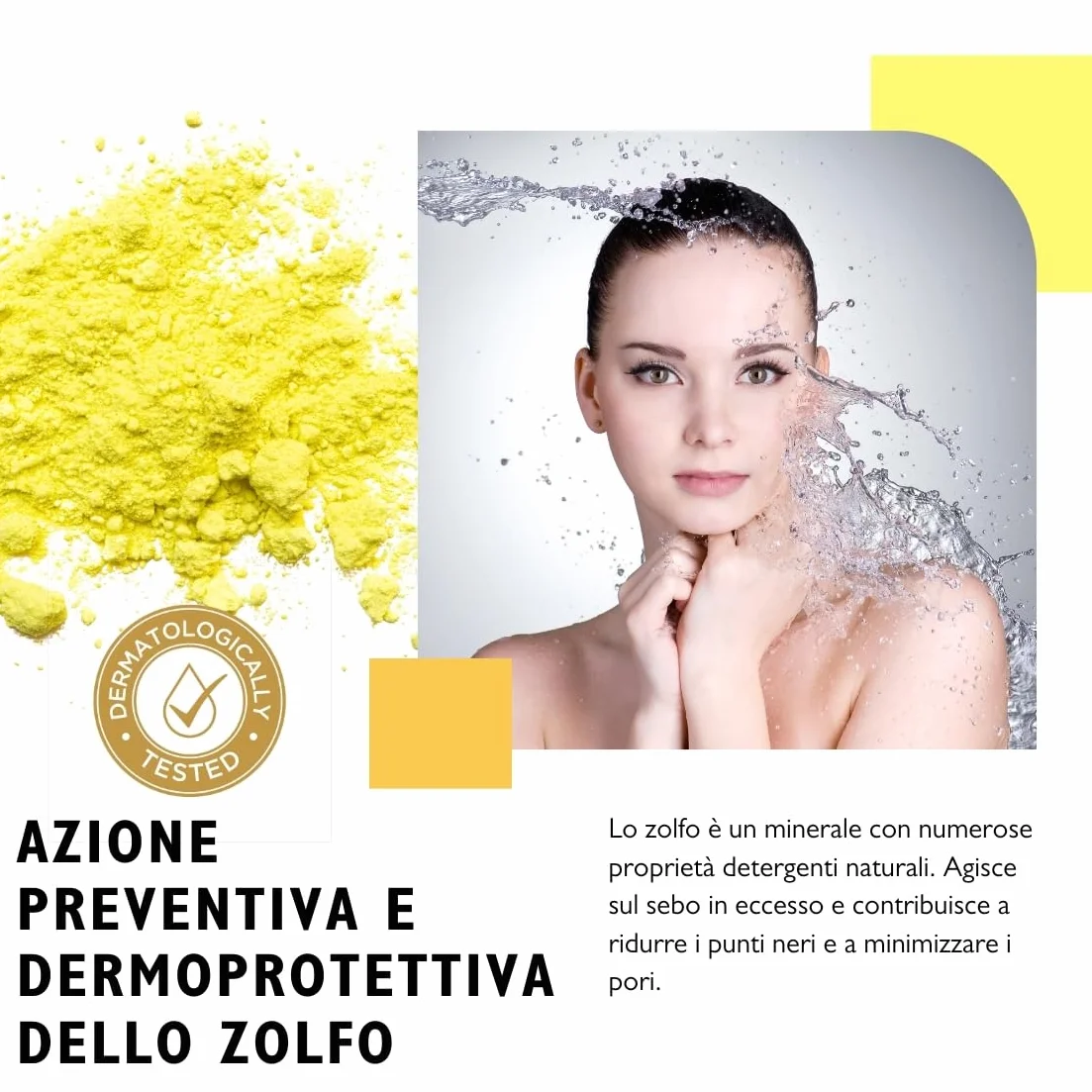 Bioderm S Detergente allo Zolfo 1,5% – Detergente Viso e Corpo per Pelle Grassa e Impura, Acne e Punti Neri – Azione Purificante e Sebo-Normalizzante – 300 ml con Erogatore
