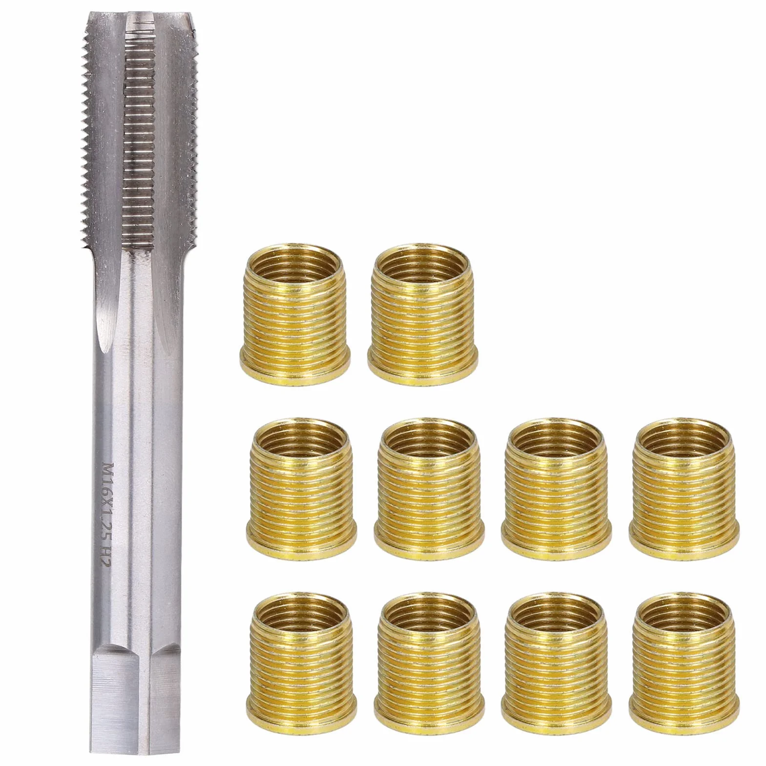 Shanrya Inserti filettati maschio M14 x 1,25 HSS per candele 14 mm