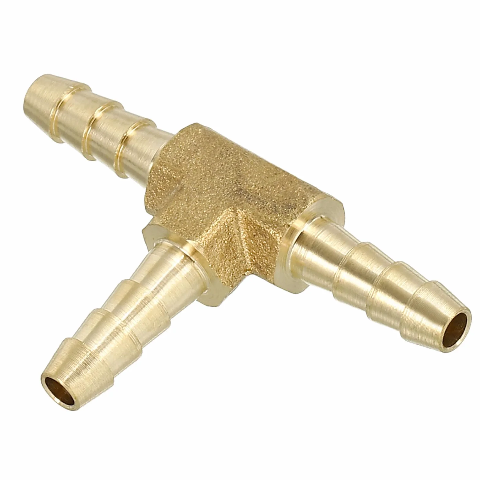 PATIKIL 5/32" Raccordo A T Con Barbe, Raccordo A T In Ottone A 3 Vie Con Barbe Per Intersezione Di Tubi Per Acqua Carburante Aria Olio Gas