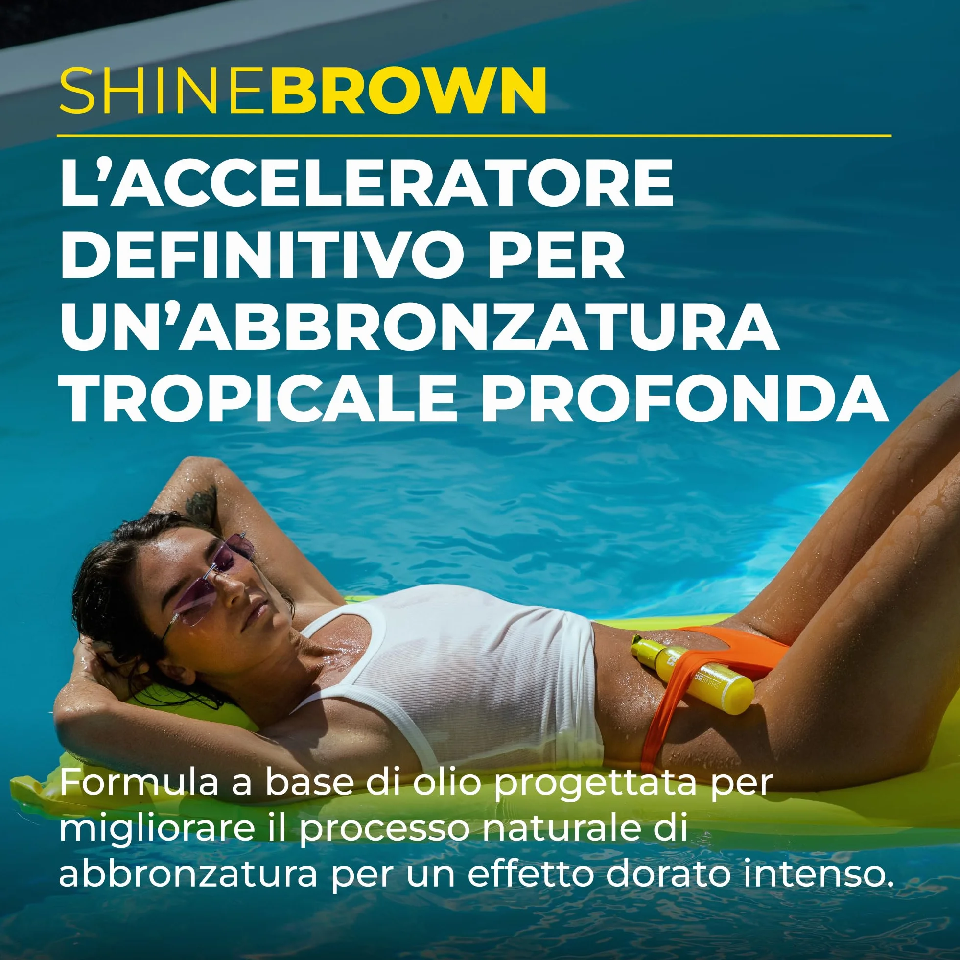 BYROKKO Shine Brown Tropical Olio Abbronzante Solare (145 ml), Acceleratore di Abbronzatura efficace al Sole e nei Lettini Solari, Olio Super Attivo per un’Abbronzatura della Massima Intensità