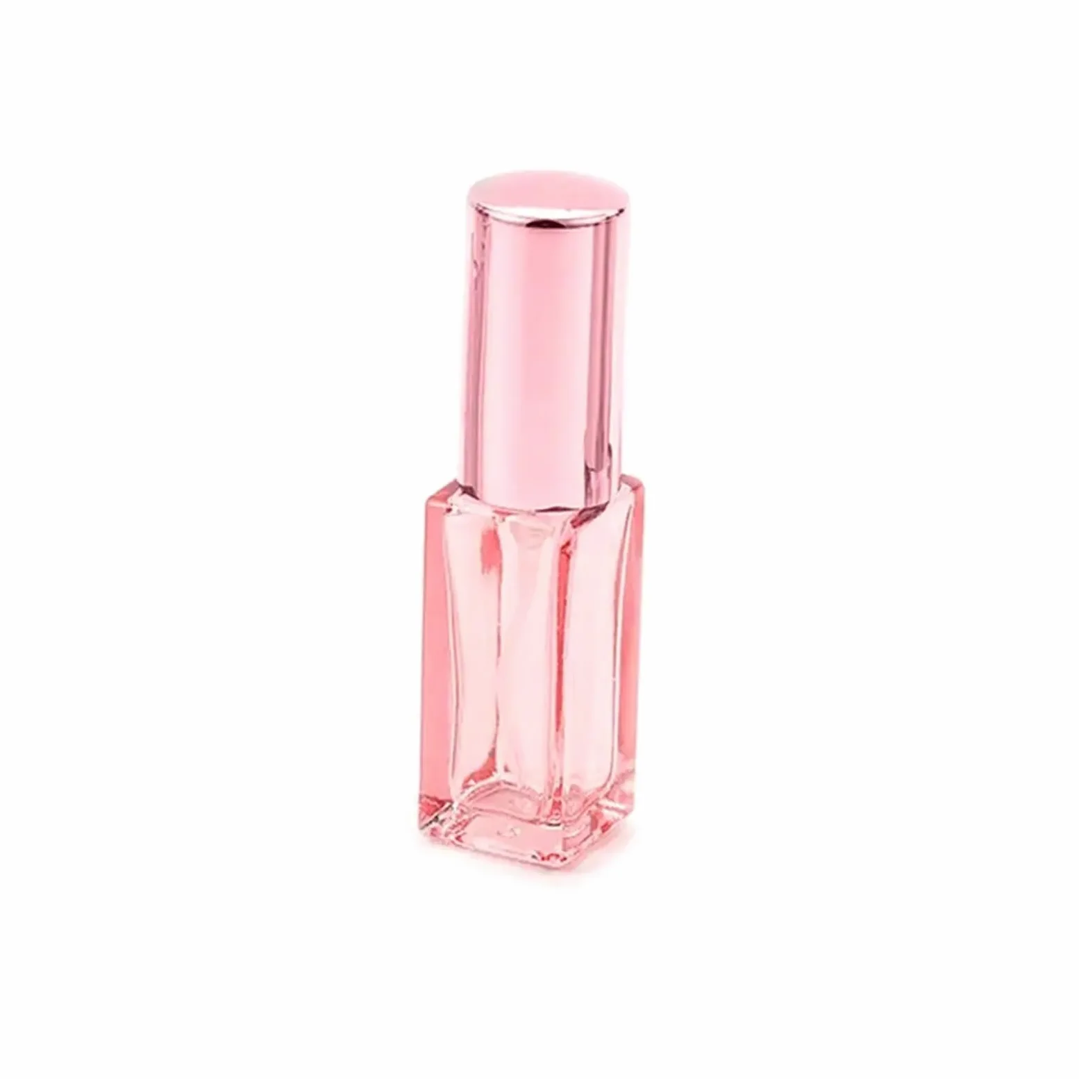 Porta profumo da viaggio 3 pezzi flacone spray quadrato colorato portatile 10 ml 20 di profumo in vetro a nebbia fine mini flaconi campione trasparente da viaggio(Dark pink-5ml)