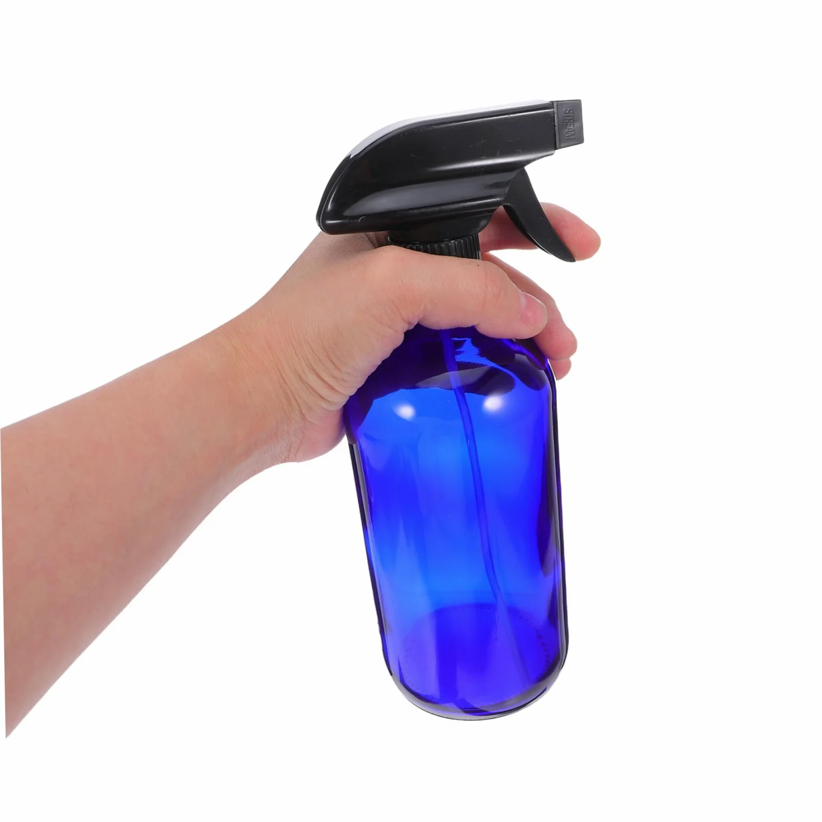 Bottiglia Spray in 500ml Blu, Riutilizzabile | Set 2 Pezzi Pompe e Tappi, per Profumo e Make-up Water, Formato da Viaggio