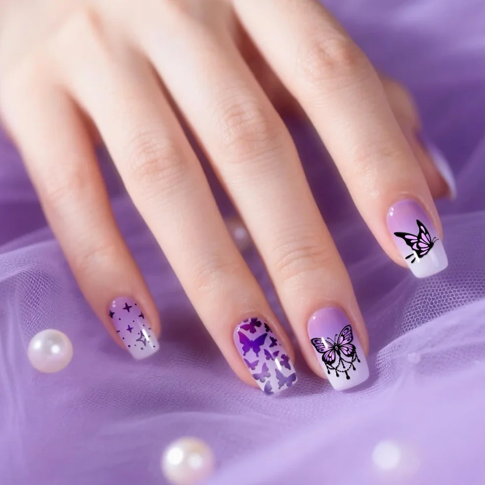 PH PandaHall 5pcs Farfalle Fiamme Nail Stamping Piastre Cuori Fiori Nail Art Modelli Zodiaco Manicure Art Stencil Sole Luna Stella Unghie Design Timbro per Donne Manicure Salone Stampa fai da te