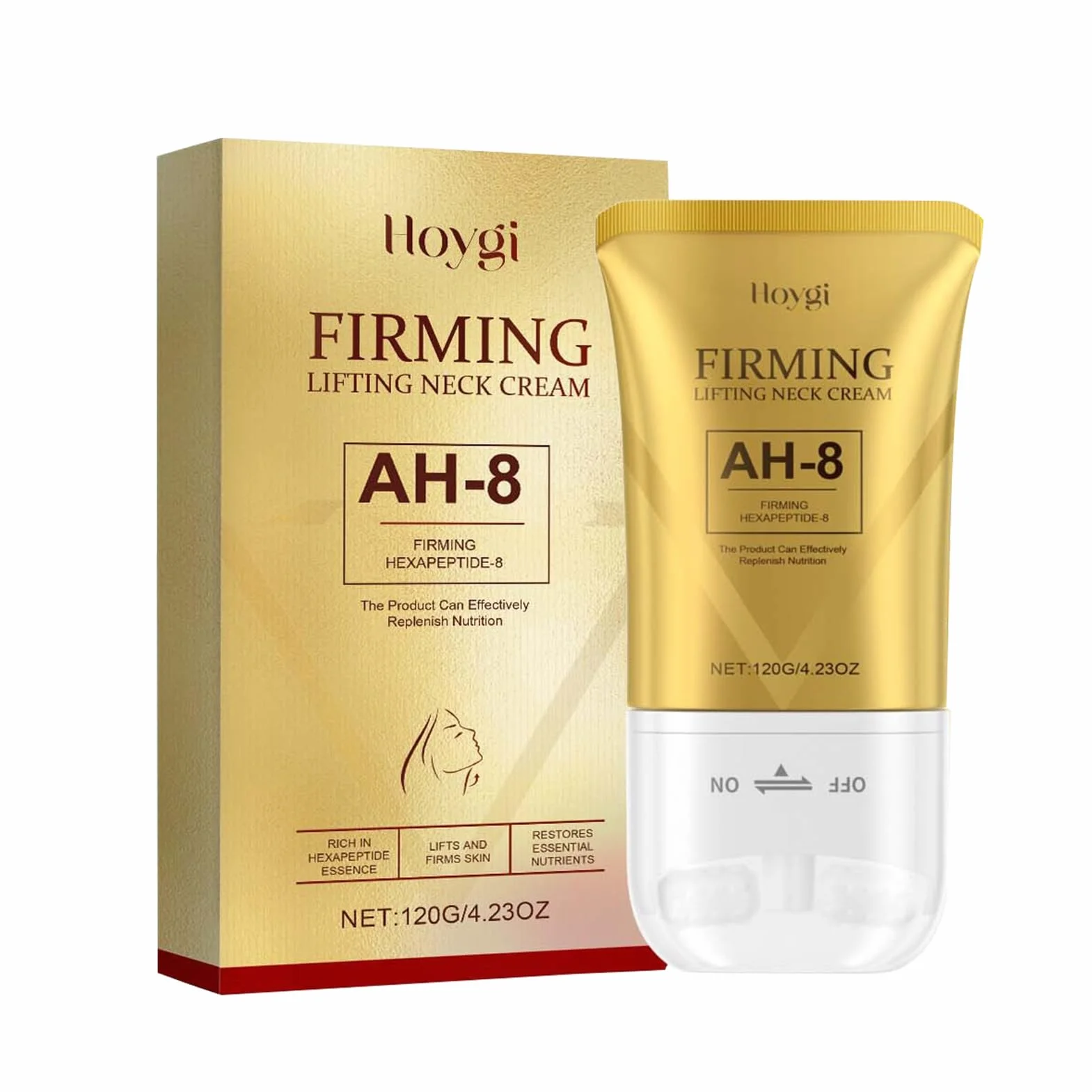 AH-8 Crema Rassodante per il Collo, Firming Neck Cream, Con Massaggio a Doppio Rull, Crema Collo e Décolleté Lifting per Rilassamento Cutaneo, Idratante, Ridurre Rughe