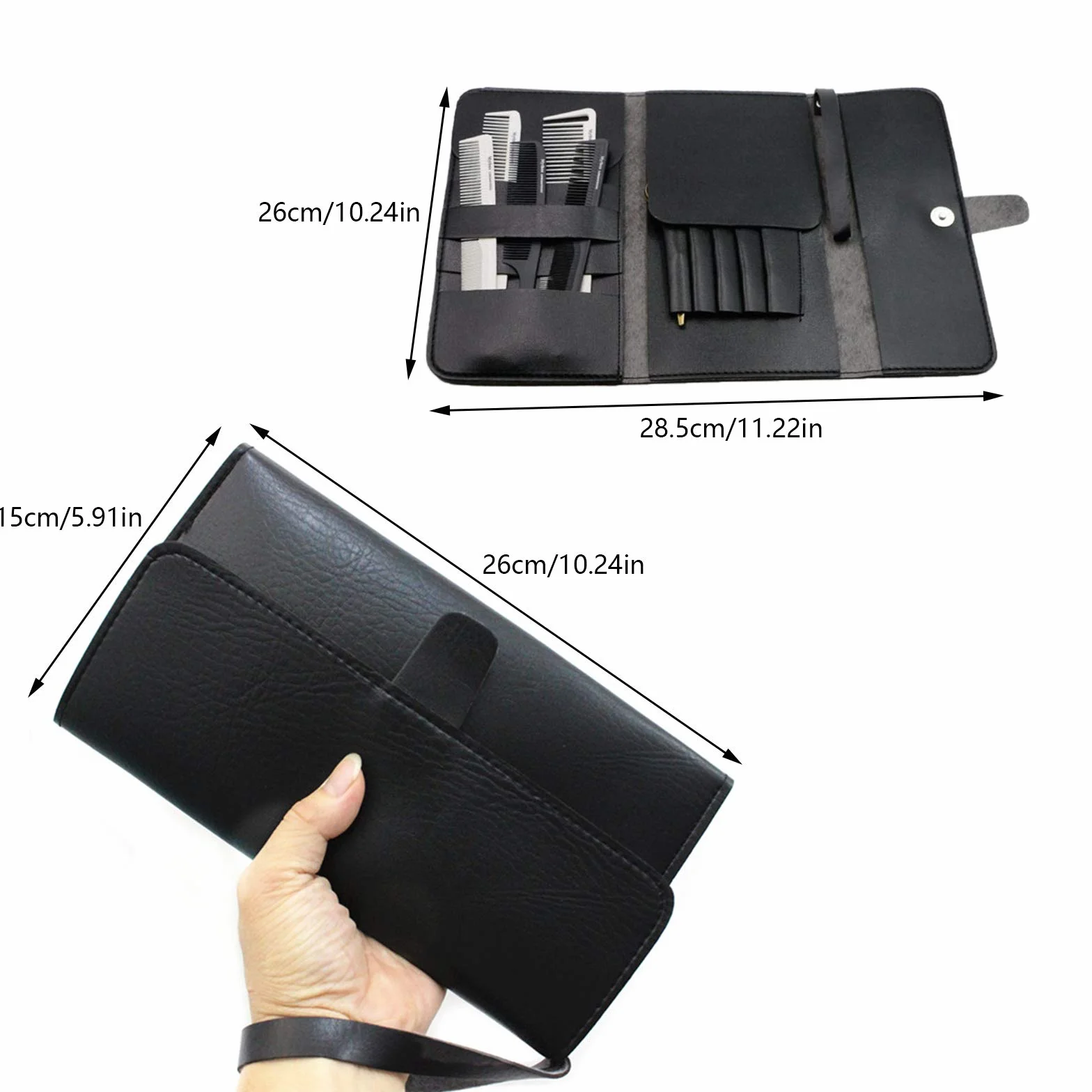 Borsello per Forbici da Barbiere Borsa da Parrucchiere Barbiere portatile Professionale Pelle Strumento Borsa Accessori per Fondina di Attrezzi Forbici Parrucchiere per Parrucchiere Barbiere 1 Pcs