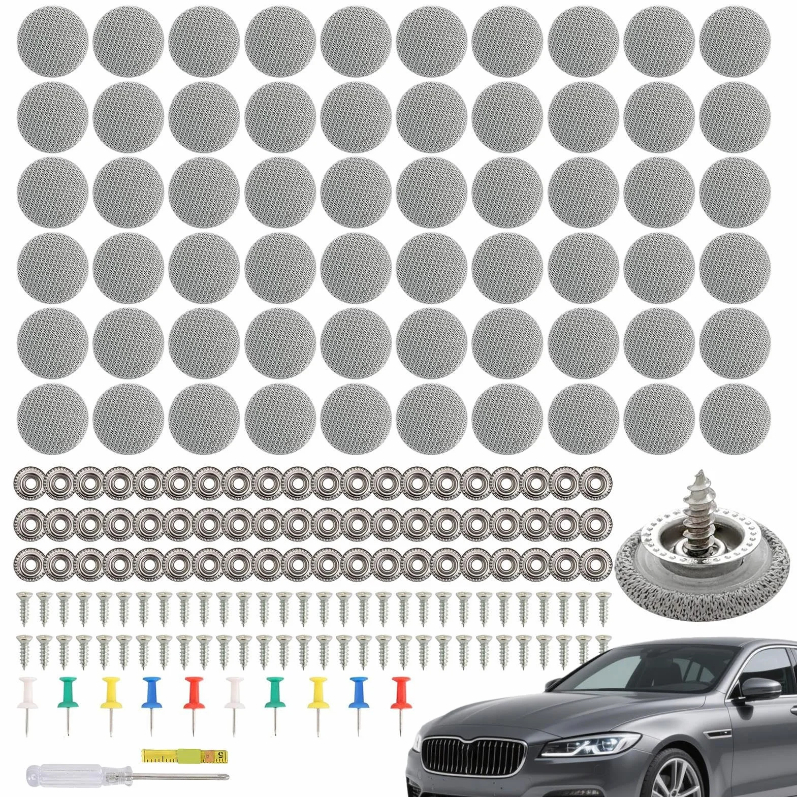 Bottoni Rivetti per Auto Kit Riparazione Cielo con Strumento Installazione Furgone Tetto Apribile