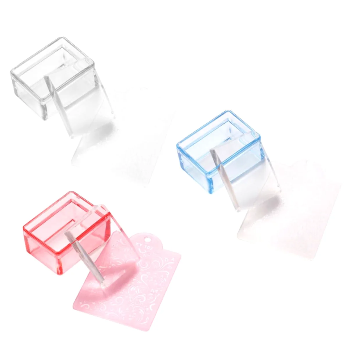 FRCOLOR 4 Set Di Timbri Per Manicure Sigilli Per Unghie Set Di Strumenti Per Il Trasferimento Per Creazioni Di Nail Art A Casa 3 Pezzi * 4