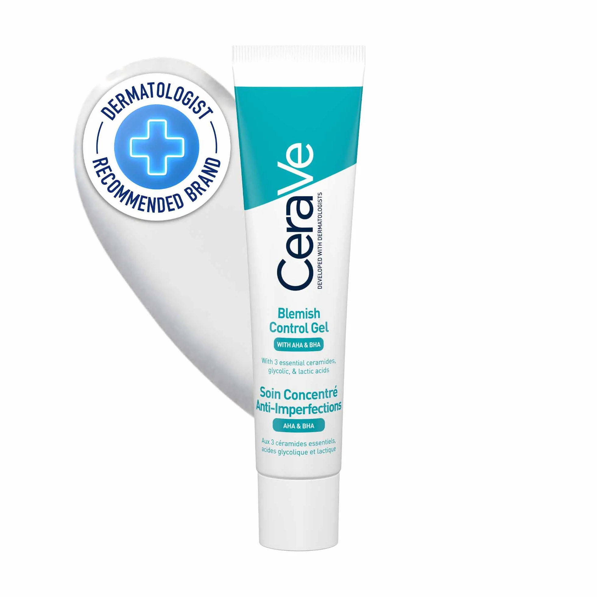 CeraVe Gel Controllo Imperfezioni, Per Pelle a Tendenza Acneica, Brufoli e Imperfezioni Ridotti, Pori Meno Visibili, Per Una Pelle Sana e Luminosa, Con AHA e Acido Salicilico, 40 ml