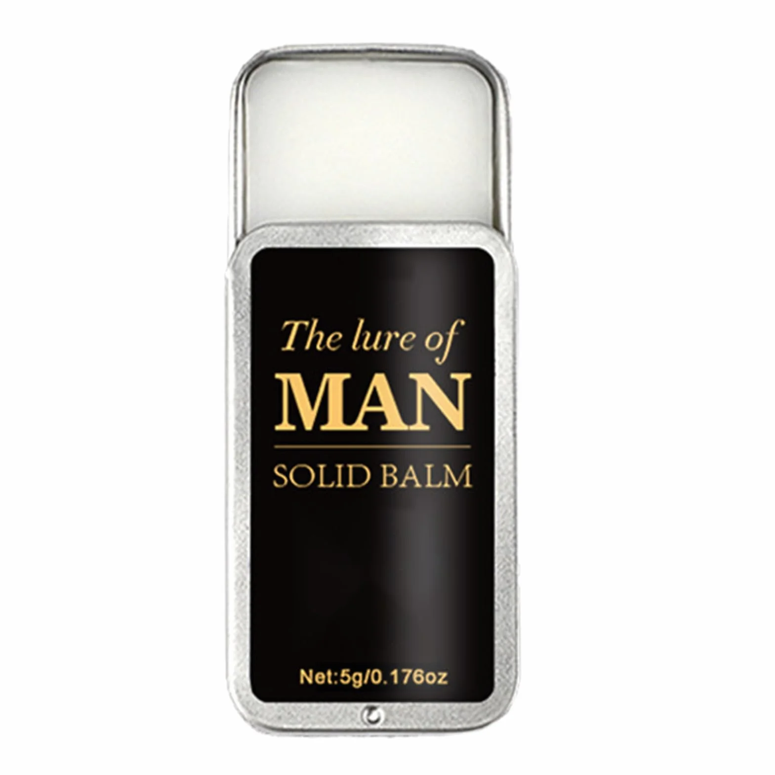 Profumo solido da uomo, elegante fragranza quotidiana bergamotto in scatola di ferro, profumo premuroso, fragranza e di lunga durata, balsamo aromatico per appuntamenti formali, lavoro