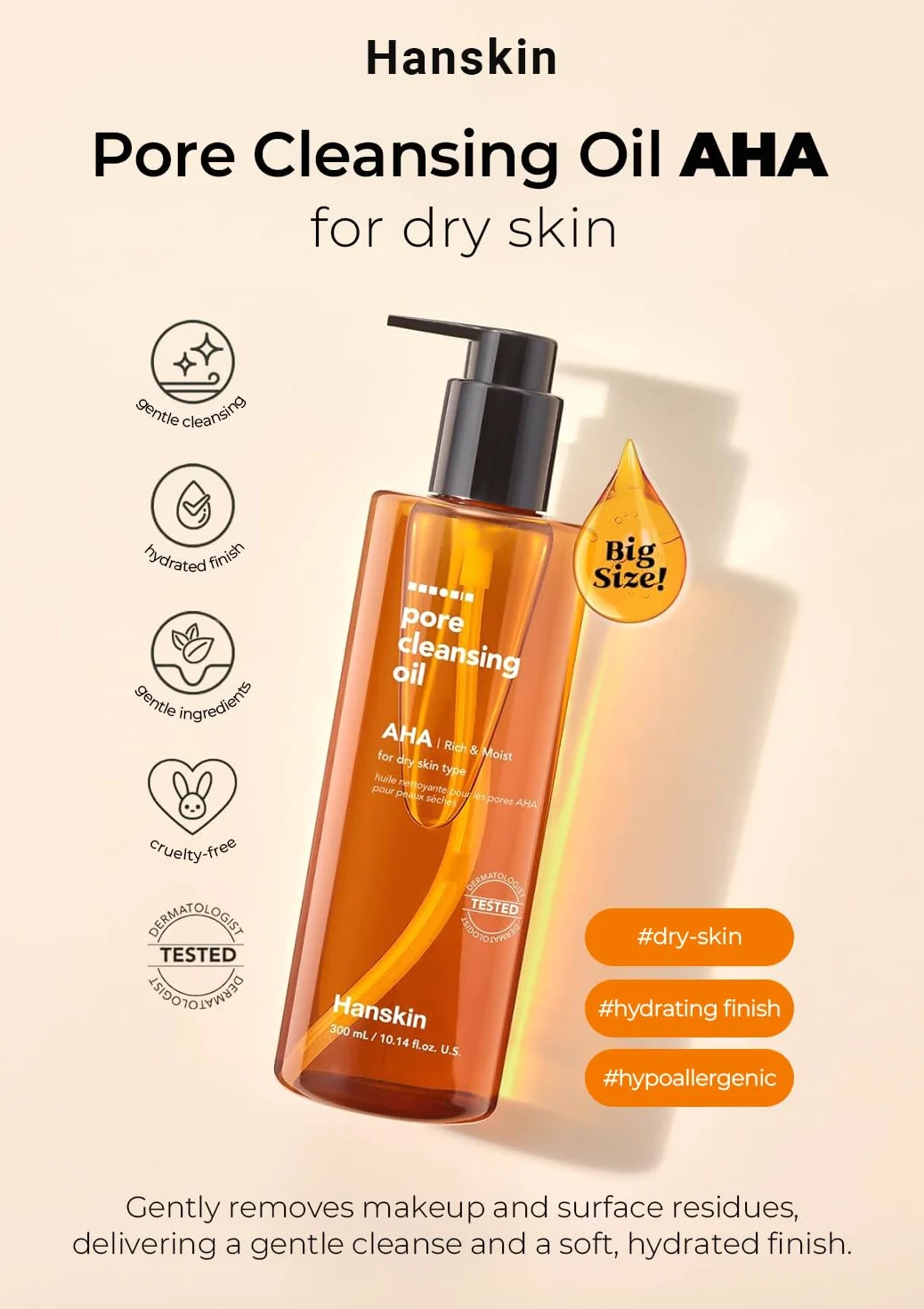 Hanskin Pore Cleansing Oil Viso Olio 300 ml - Marca: Hanskin - EAN: 8809448639887