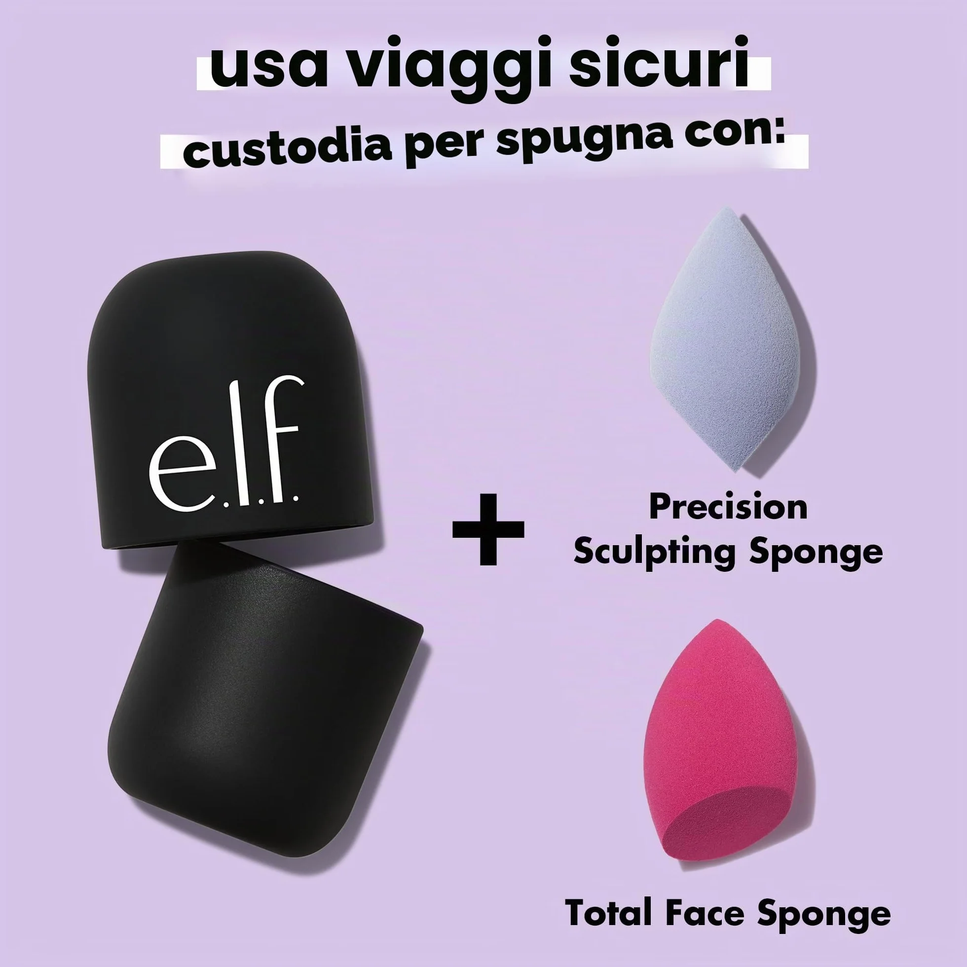 e.l.f. Safe Travels Sponge Case, accessorio portatile e traspirante per proteggere la spugnetta da make-up da sporcizia e germi, resistente silicone, prodotto vegano e non testato sugli animali