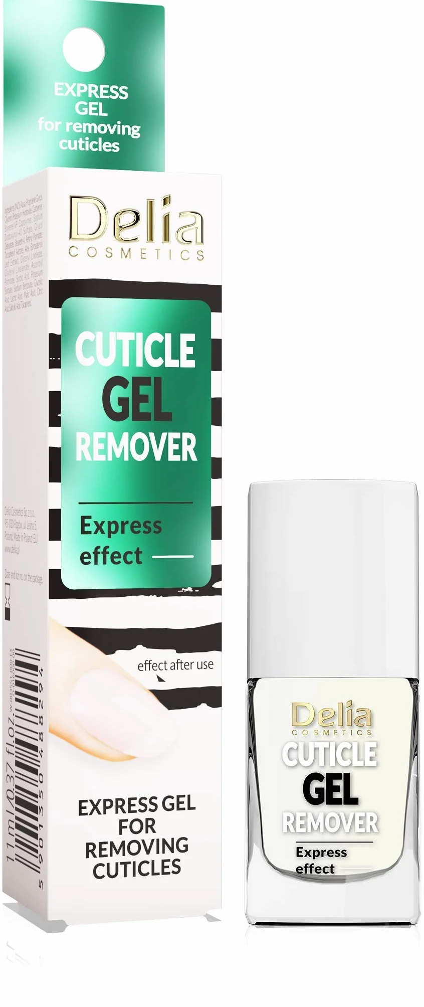 Delia Cosmetics – Rimuovi cuticole – Formula in gel – Ammorbidente con Aloe Vera e vitamine A & F – Ammorbidisce rapidamente le cuticole secche – 11 ml