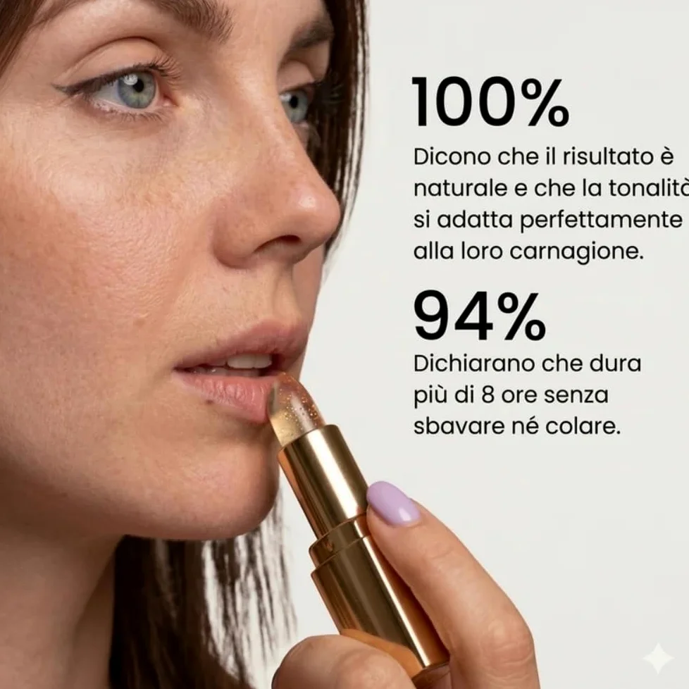 Nymevia - Rossetto che si adatta al pH, 24 ore di tenuta, trasparente, idratante,per donne di ogni tipo di pelle