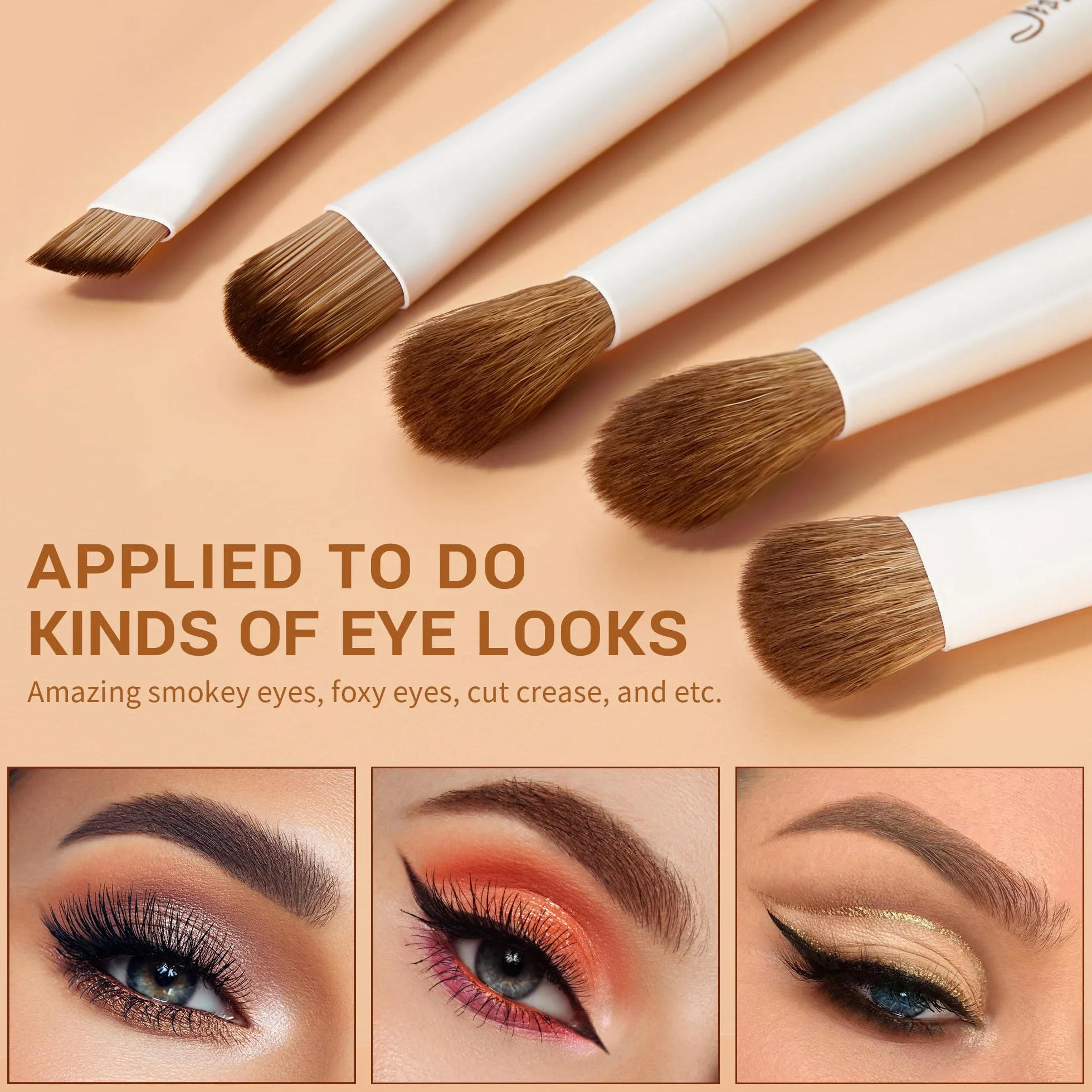 Jessup Pennelli da trucco, 14 pezzi, pennelli sintetici di alta qualità, per contouring, correttore, fondotinta, ombretto, sfumatura, cipria, fard, grigio chiaro, T329