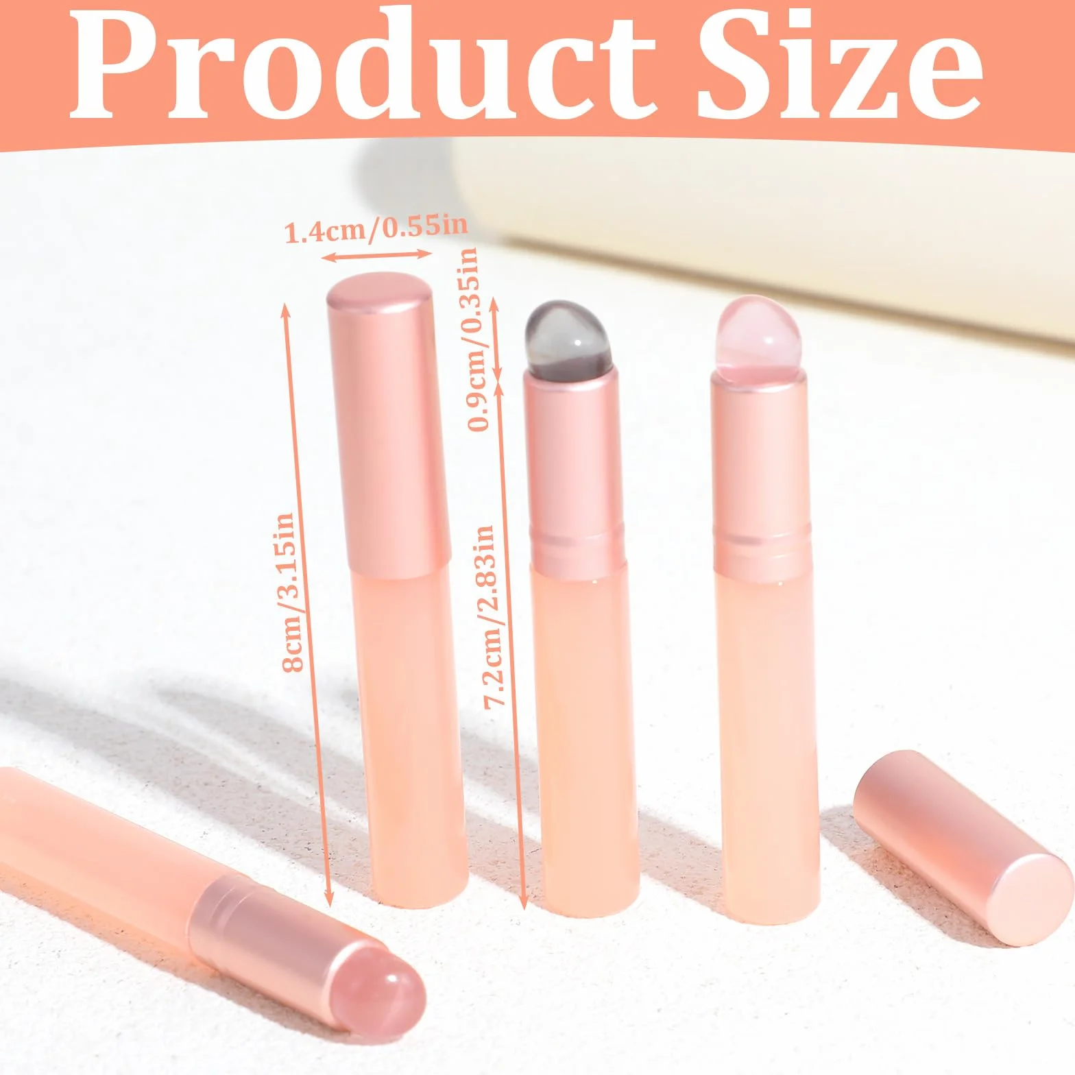 Ymapinc - Set di 4 pennelli per labbra in silicone per rossetto, riutilizzabili, con coperchio (rosa), applicatori multiuso per rossetto, pennelli da trucco, applicatori professionali per trucco