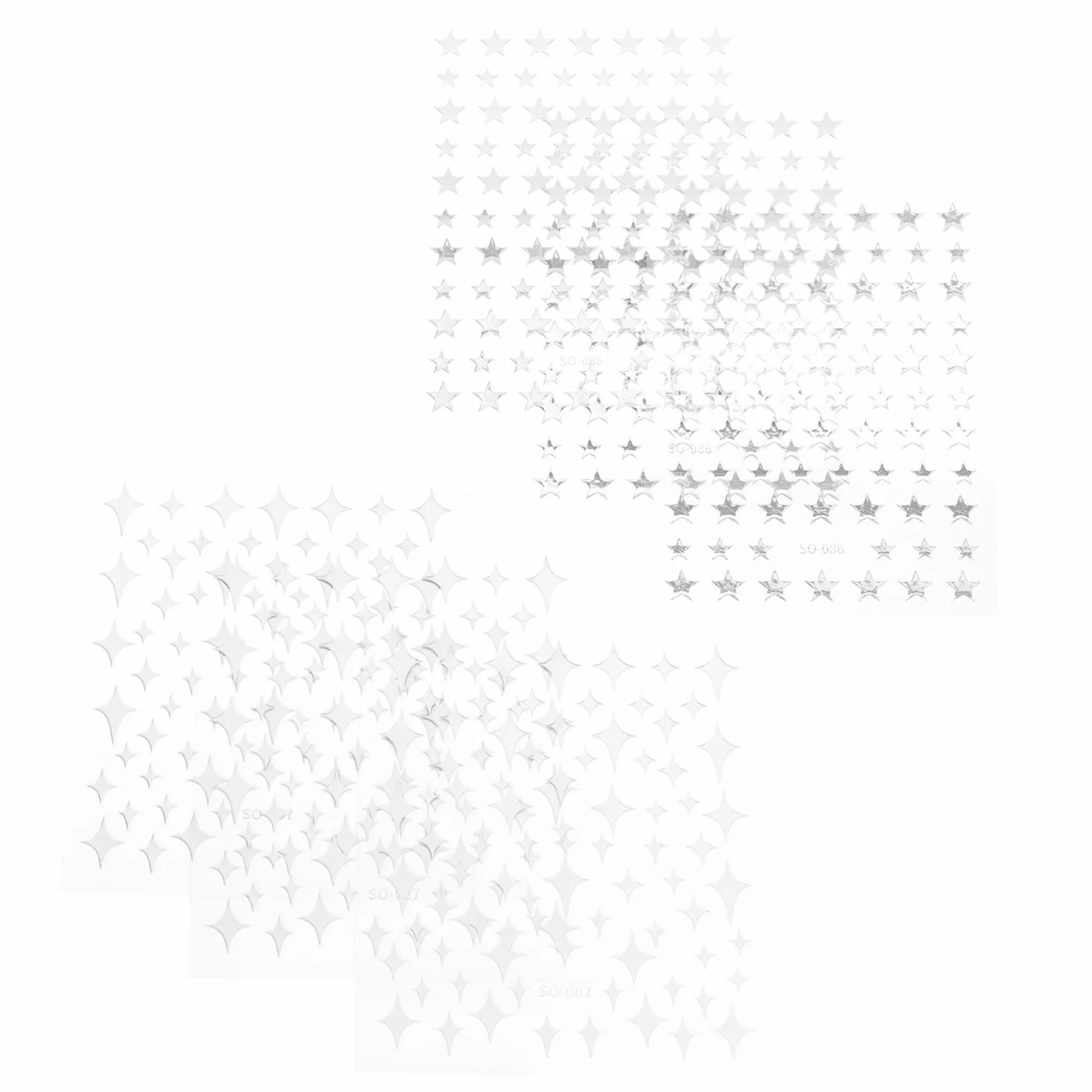 VALICLUD 5 Set Adesivi Per Unghie E Decorazioni Chic Per Nail Art Facili Applicare Per Manicure Casa E Salone 8 Fogli*5