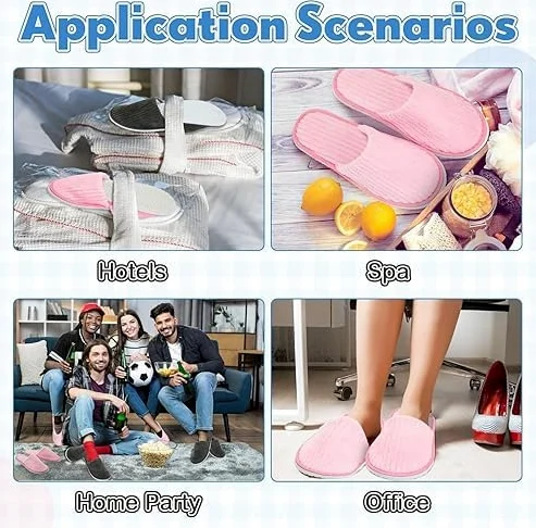 10 paia di pantofole da spa antiscivolo usa e getta, misura universale unisex, pantofole chiuse, lavabili per hotel, casa, ospiti e massaggi